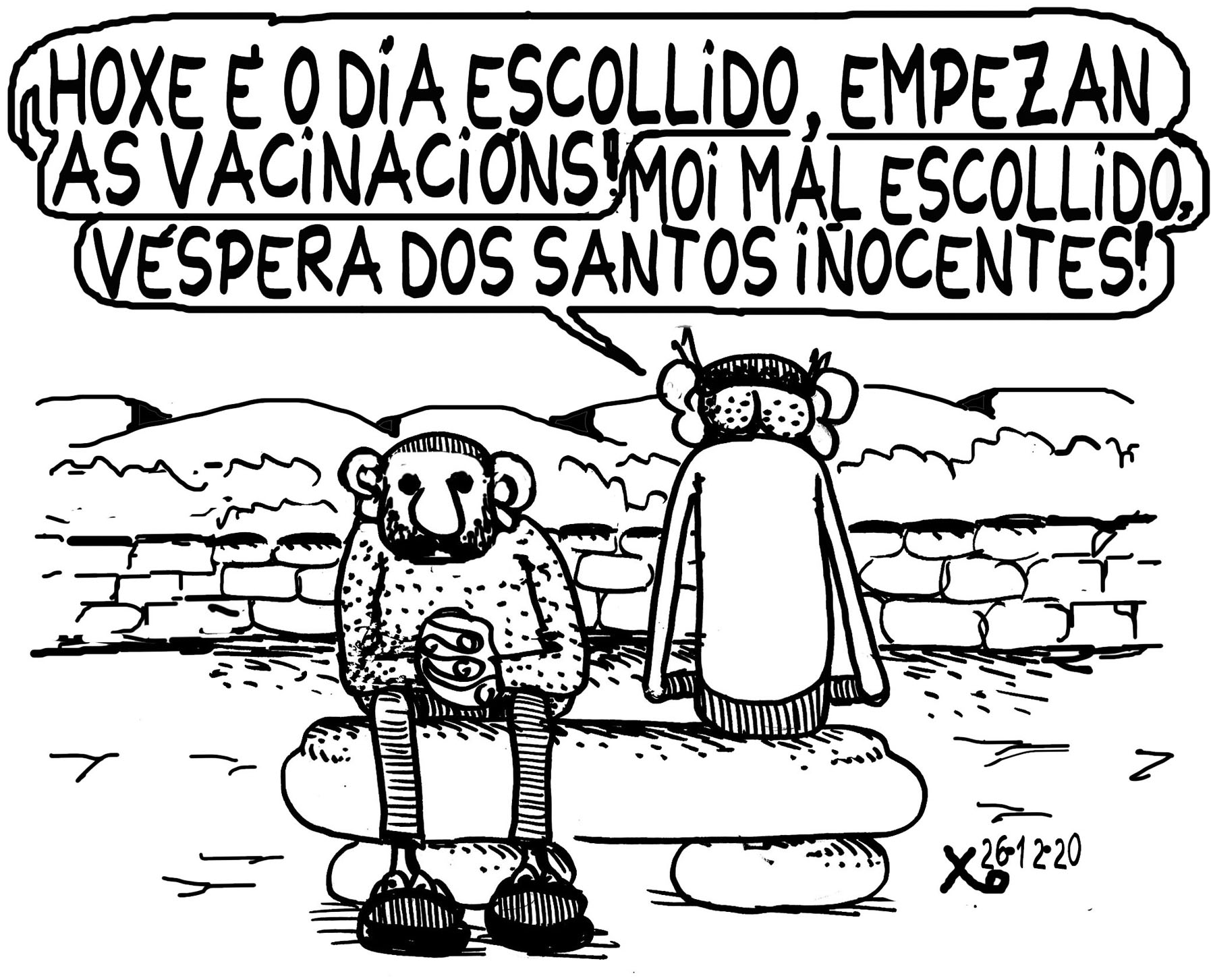 Viñeta de O Carrabouxo do 26 de decembro de 2020