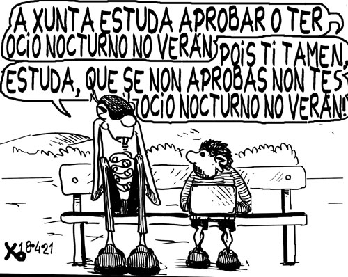 Viñeta de O Carrabouxo do 18 de abril de 2021
