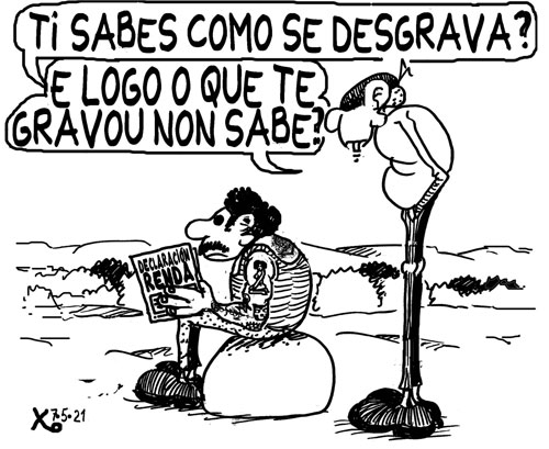 Viñeta de O Carrabouxo do 11 de maio de 2021