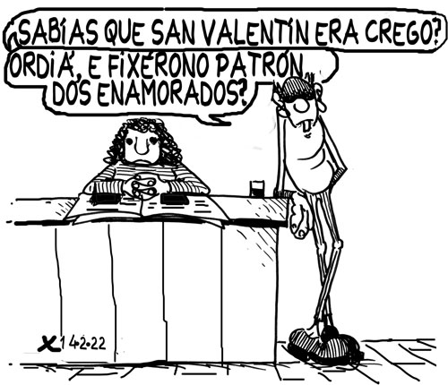 Viñeta de O Carrabouxo do 14 de febreiro de 2022