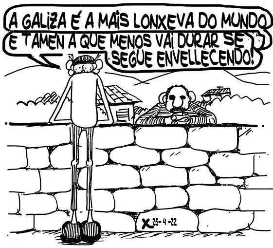 Viñeta de O Carrabouxo do 25 de abril de 2022