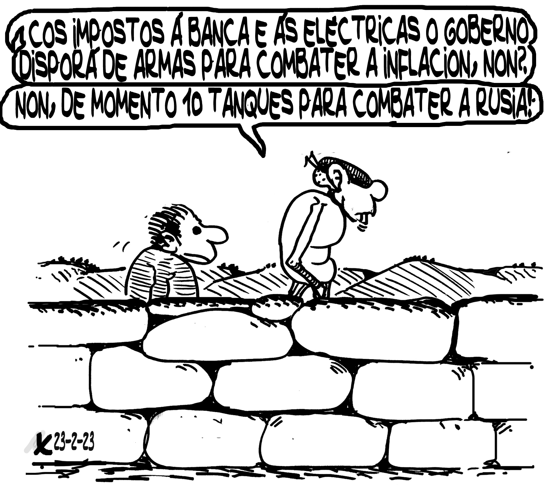 Viñeta de O Carrabouxo do 23 de febreiro de 2023