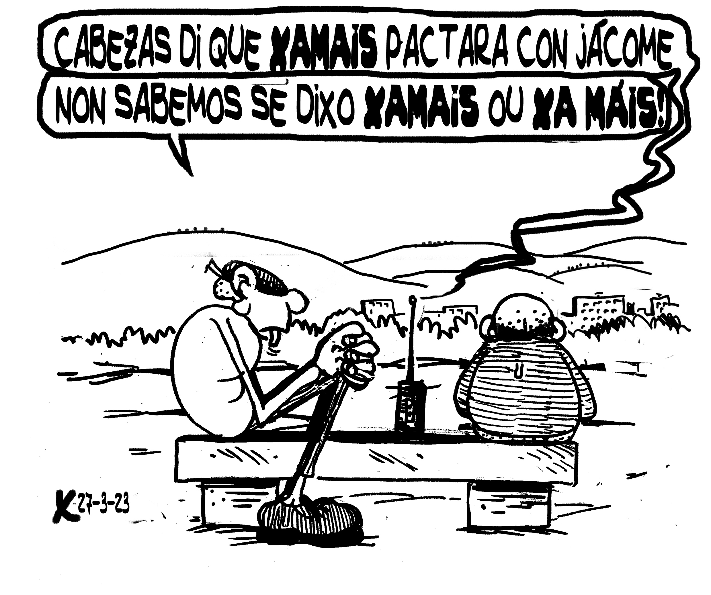 Viñeta de O Carrabouxo do 27 de marzo de 2023