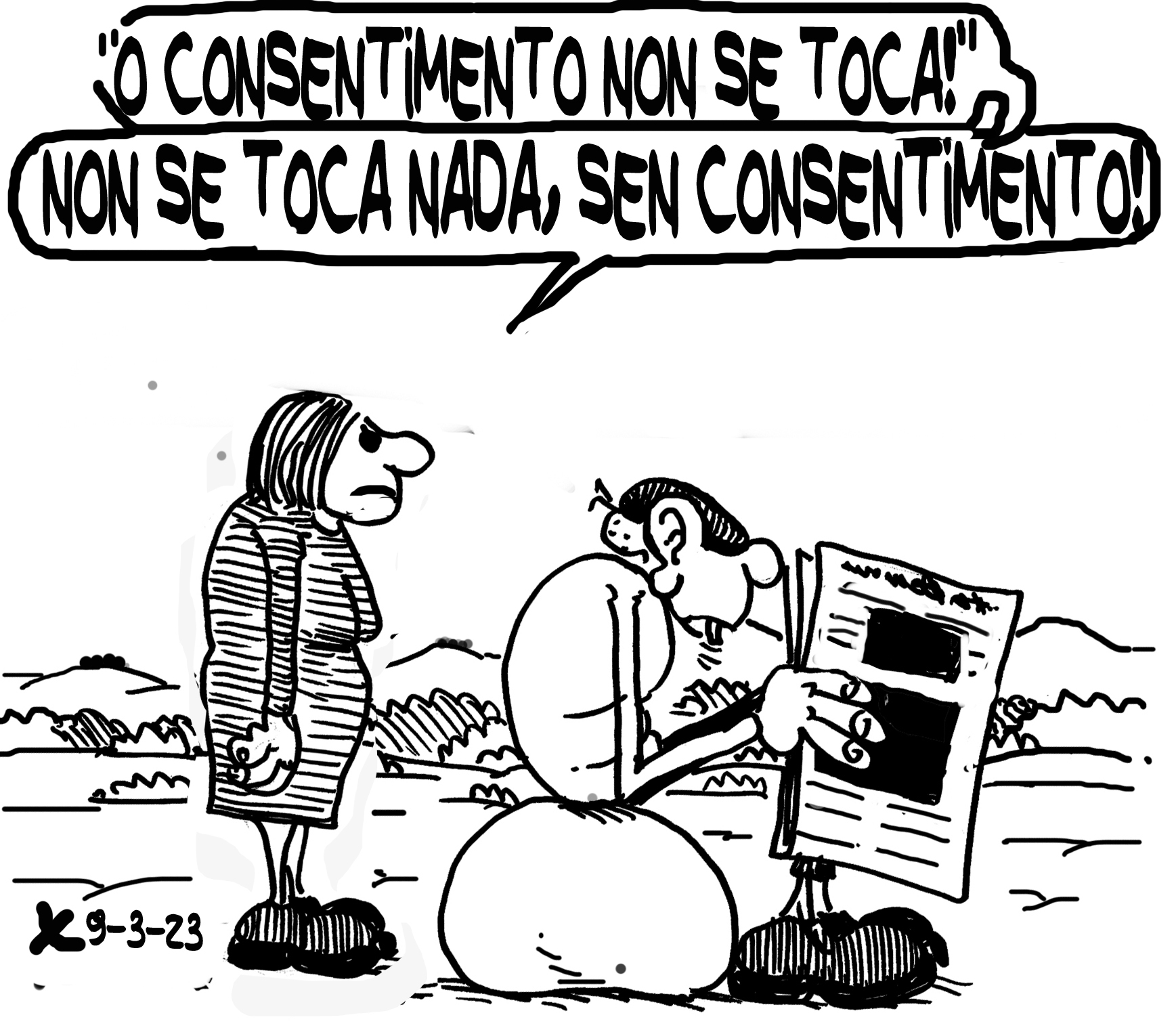 Viñeta de O Carrabouxo do 9 de marzo de 2023