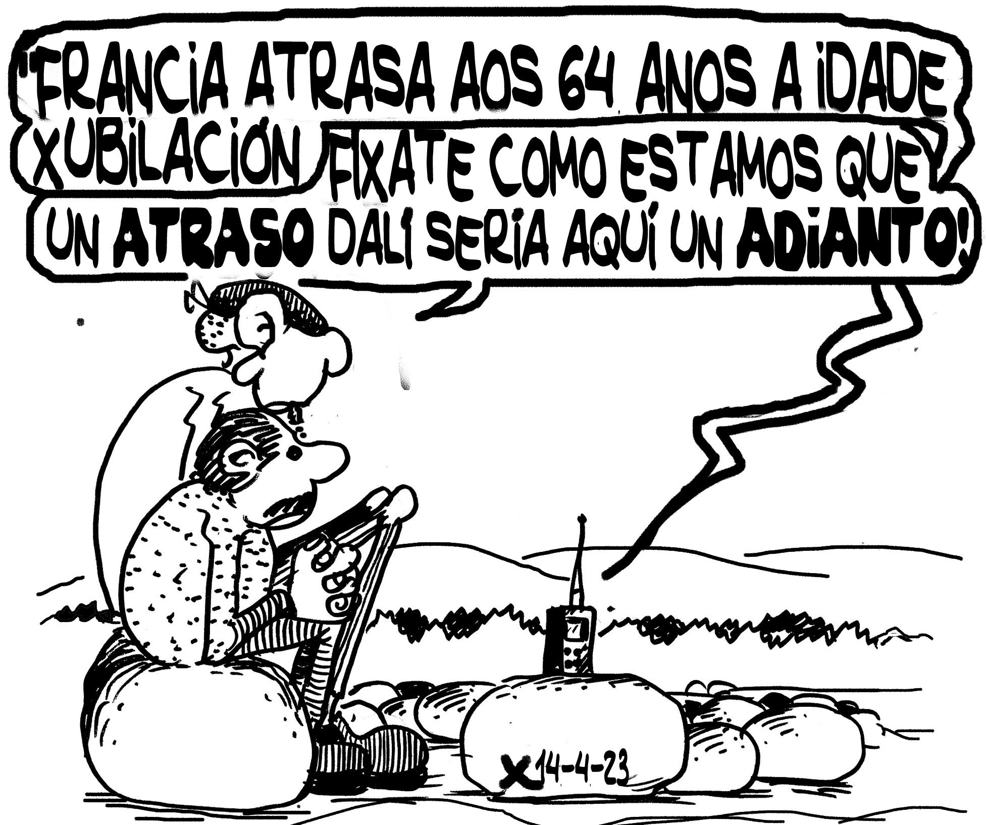 Viñeta de O Carrabouxo do 14 de abril de 2023