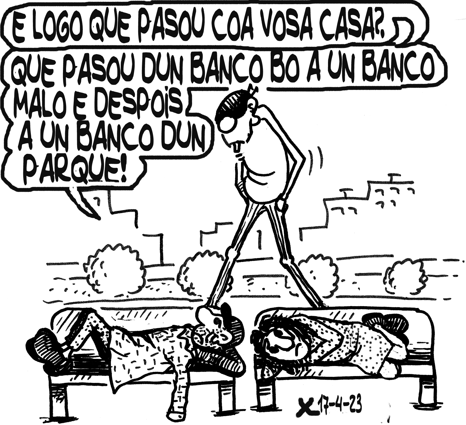 Viñeta de O Carrabouxo do 17 de abril de 2023