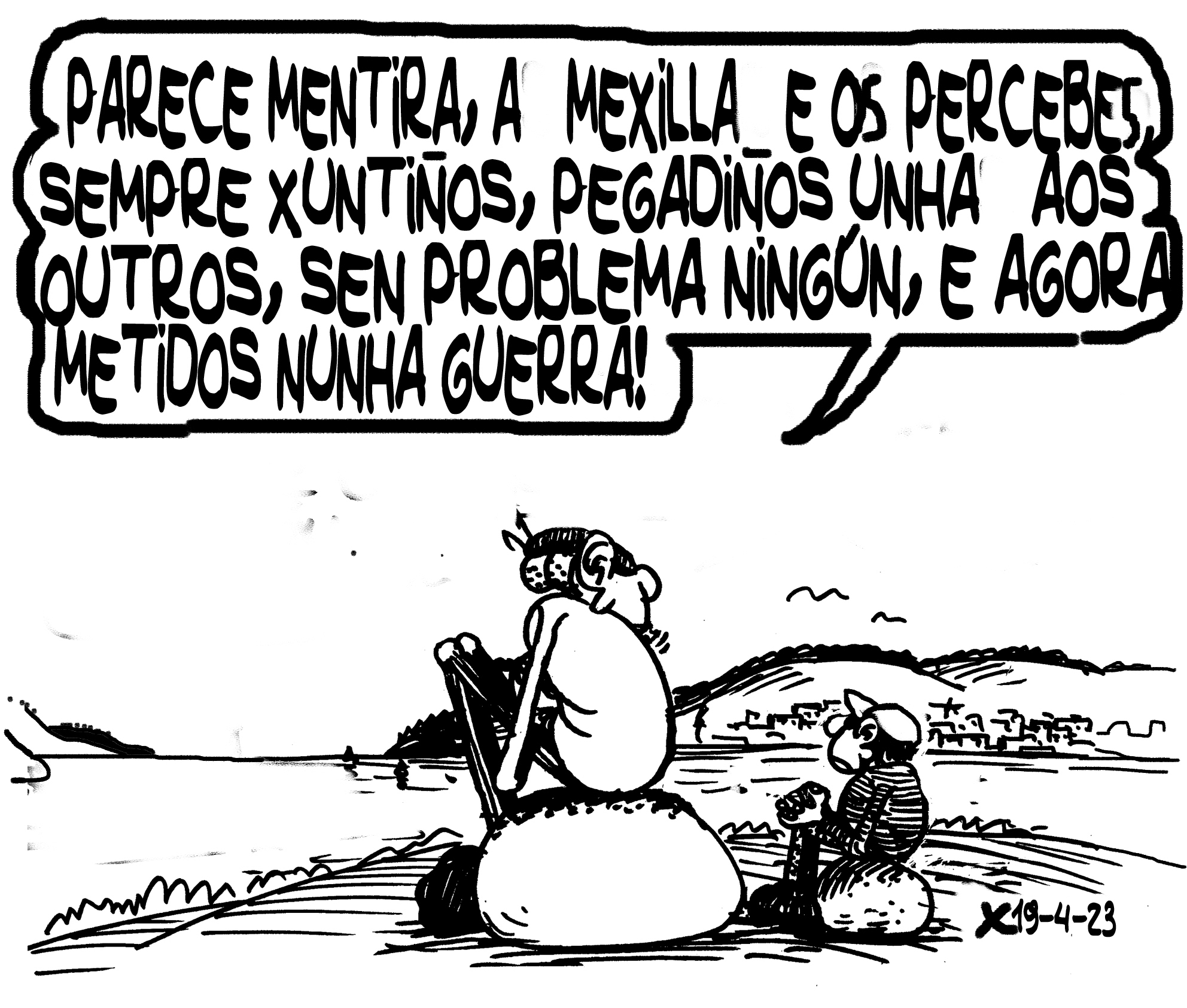 Viñeta de O Carrabouxo do 19 de abril de 2023