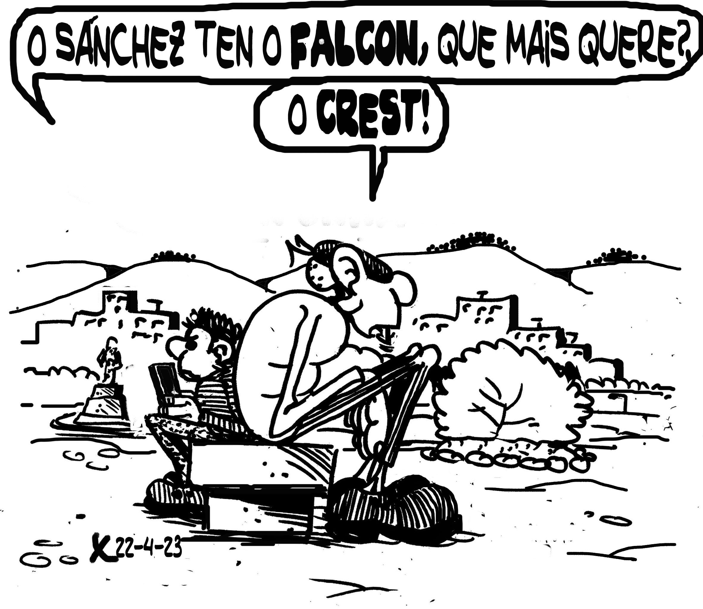 Viñeta de O Carrabouxo do 22 de abril de 2023