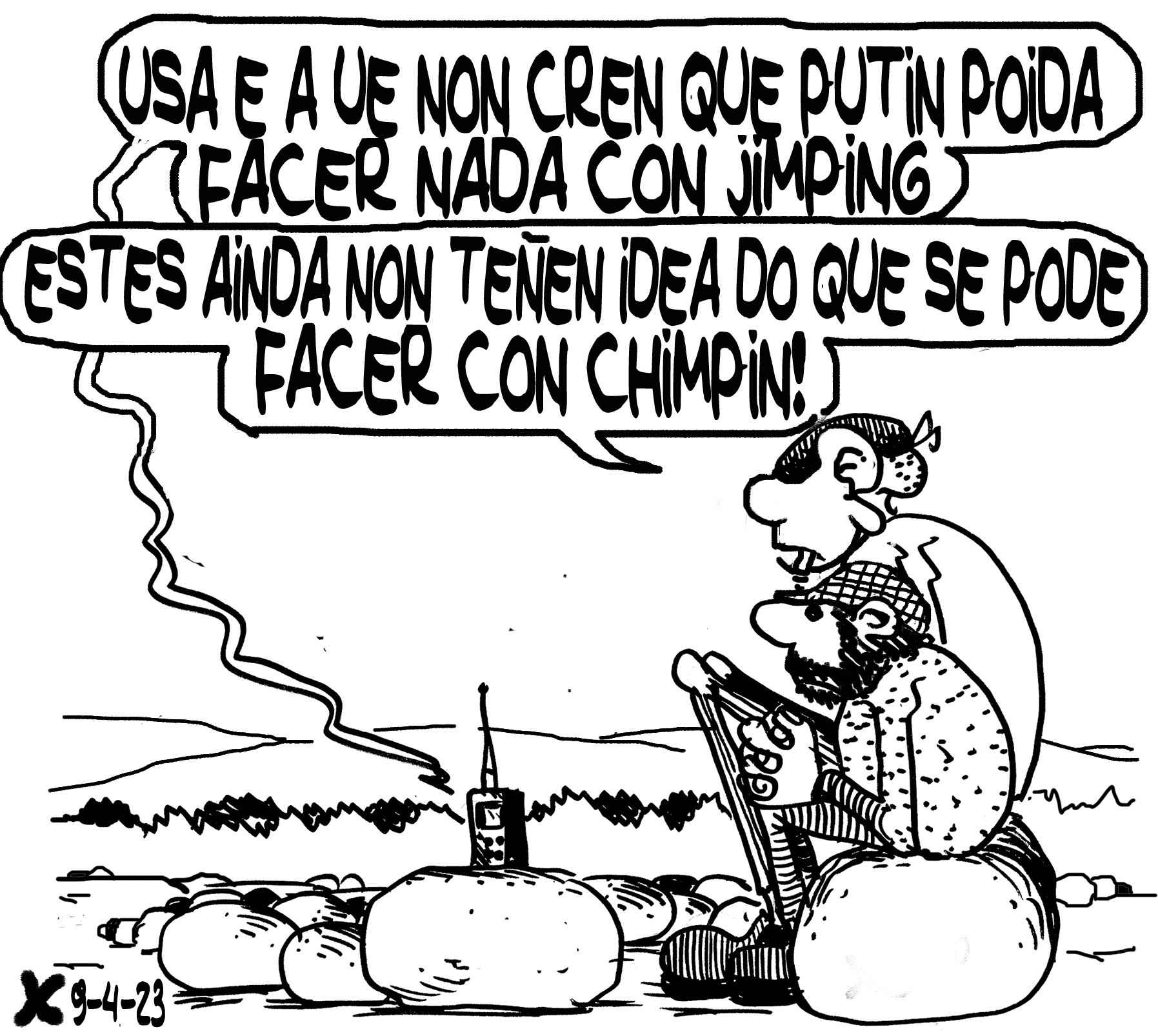 Viñeta de O Carrabouxo do 9 de abril de 2023
