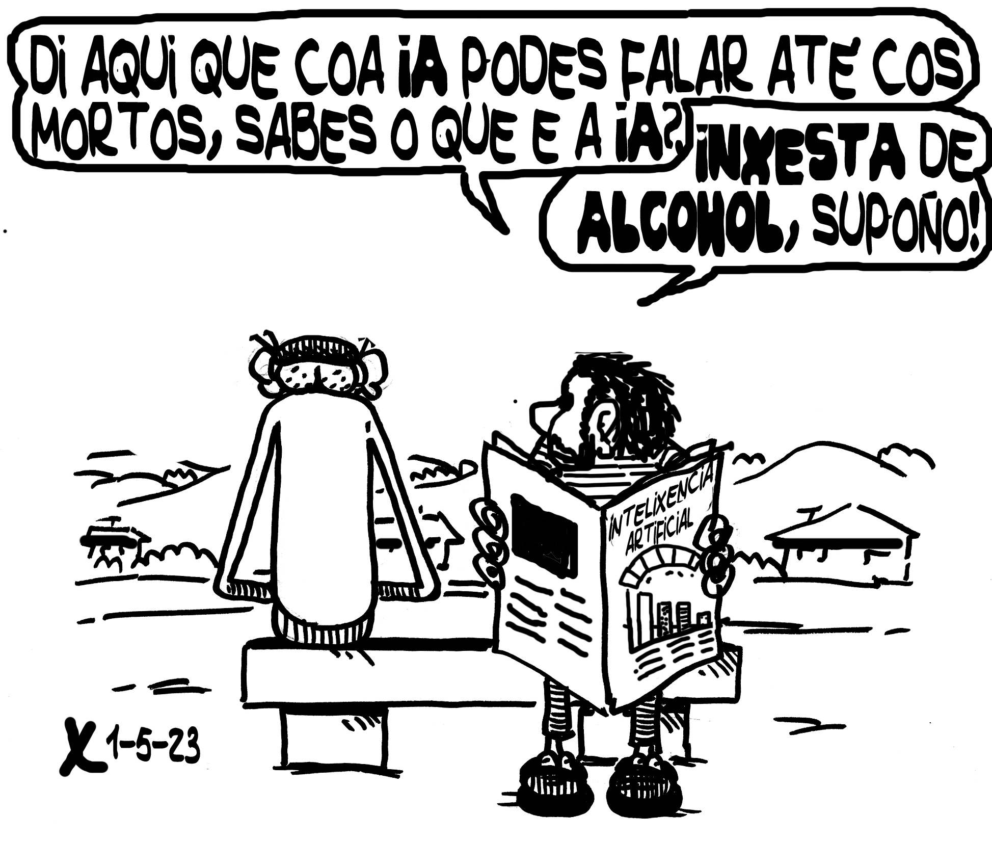 Viñeta de O Carrabouxo do 1 de maio de 2023