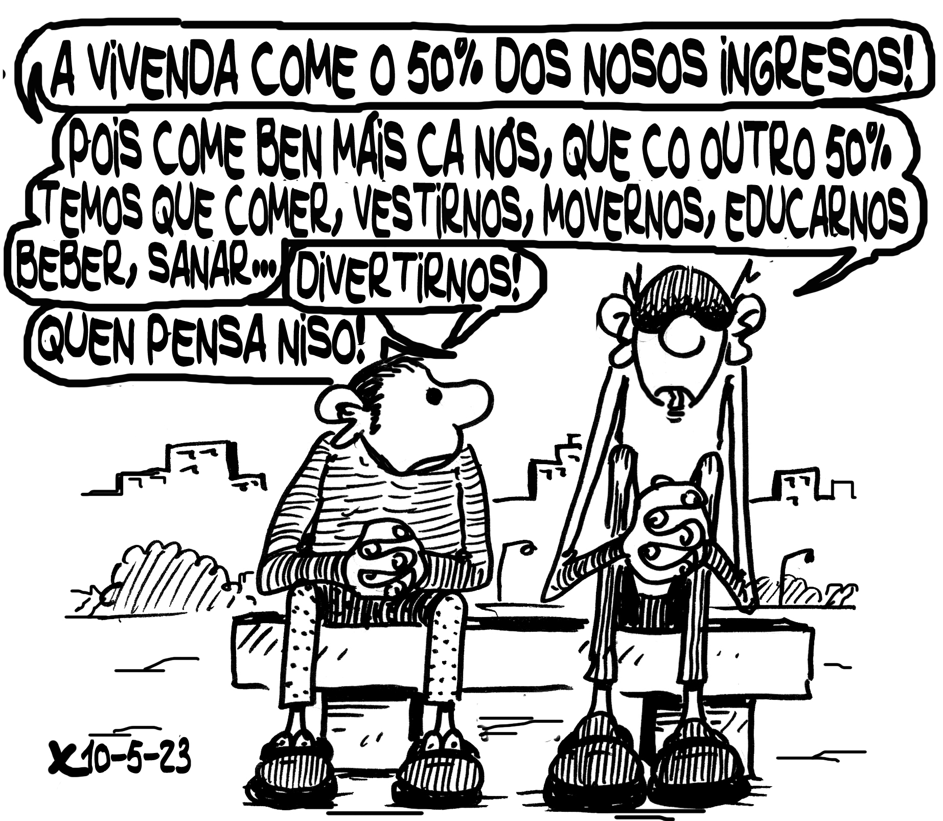 Viñeta de O Carrabouxo do 10 de maio de 2023
