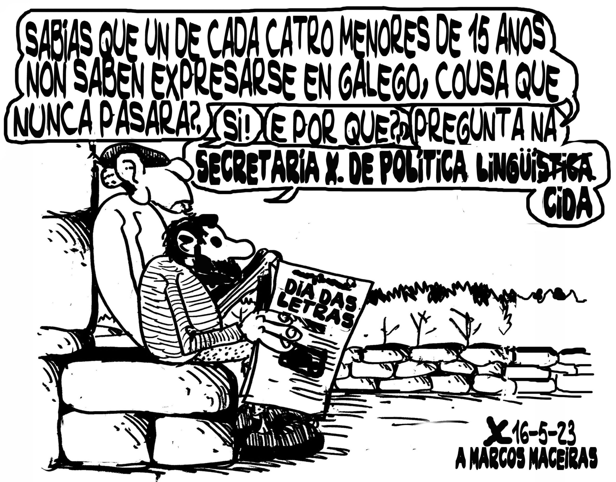 Viñeta de O Carrabouxo do 16 de maio de 2023