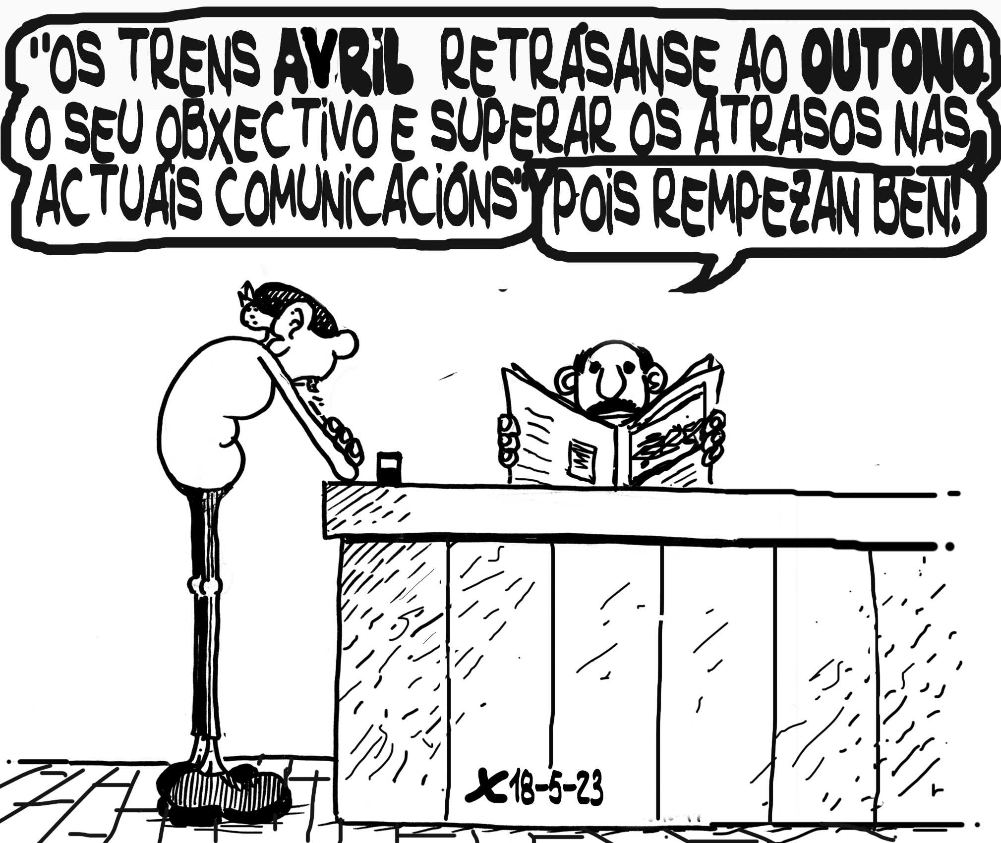 Viñeta de O Carrabouxo do 18 de maio de 2023