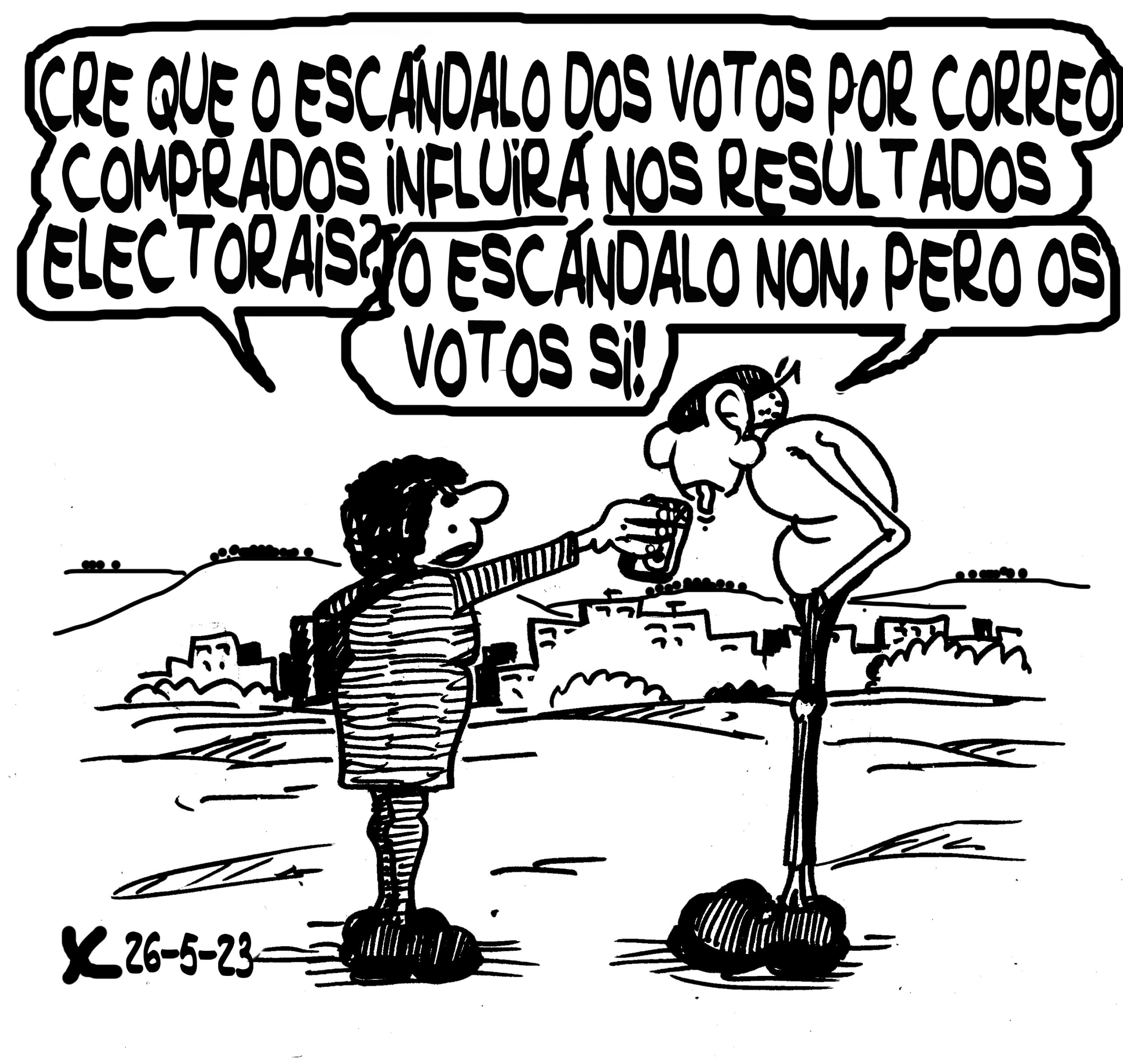 Viñeta de O Carrabouxo do 26 de maio de 2023