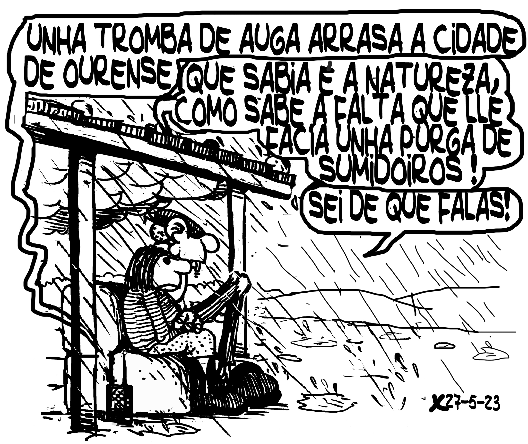 Viñeta de O Carrabouxo do 27 de maio de 2023