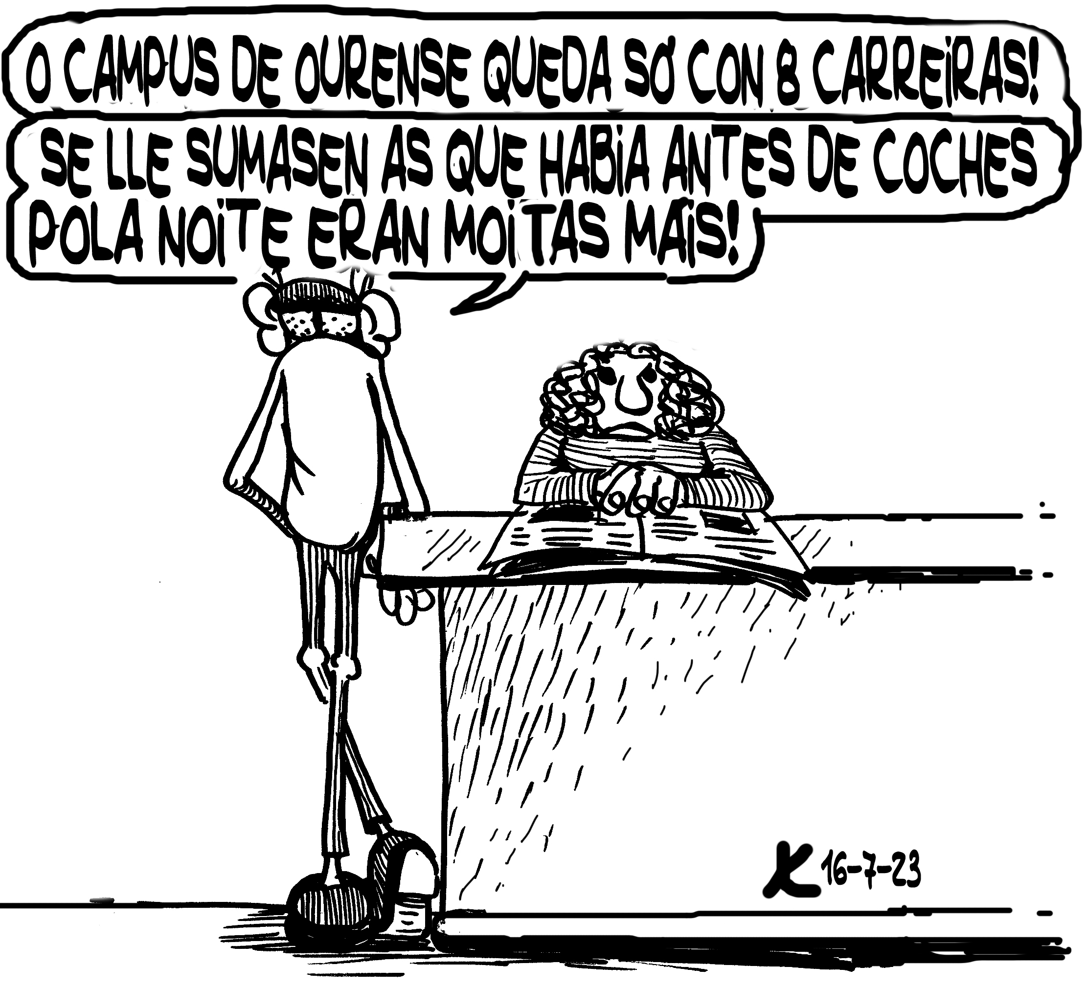 Viñeta de O Carrabouxo do 16 de xullo de 2023