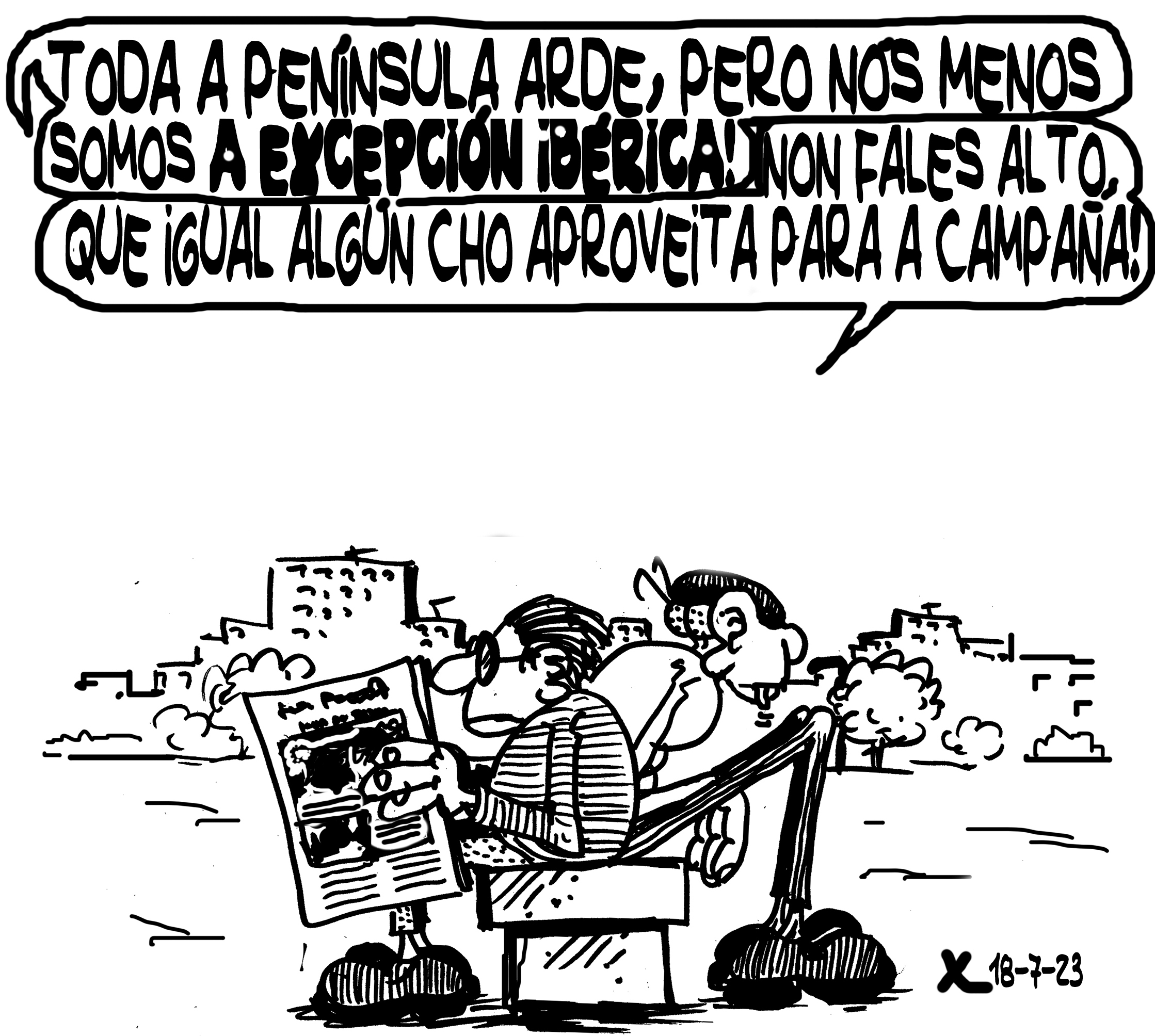 Viñeta de O Carrabouxo do 18 de xullo de 2023
