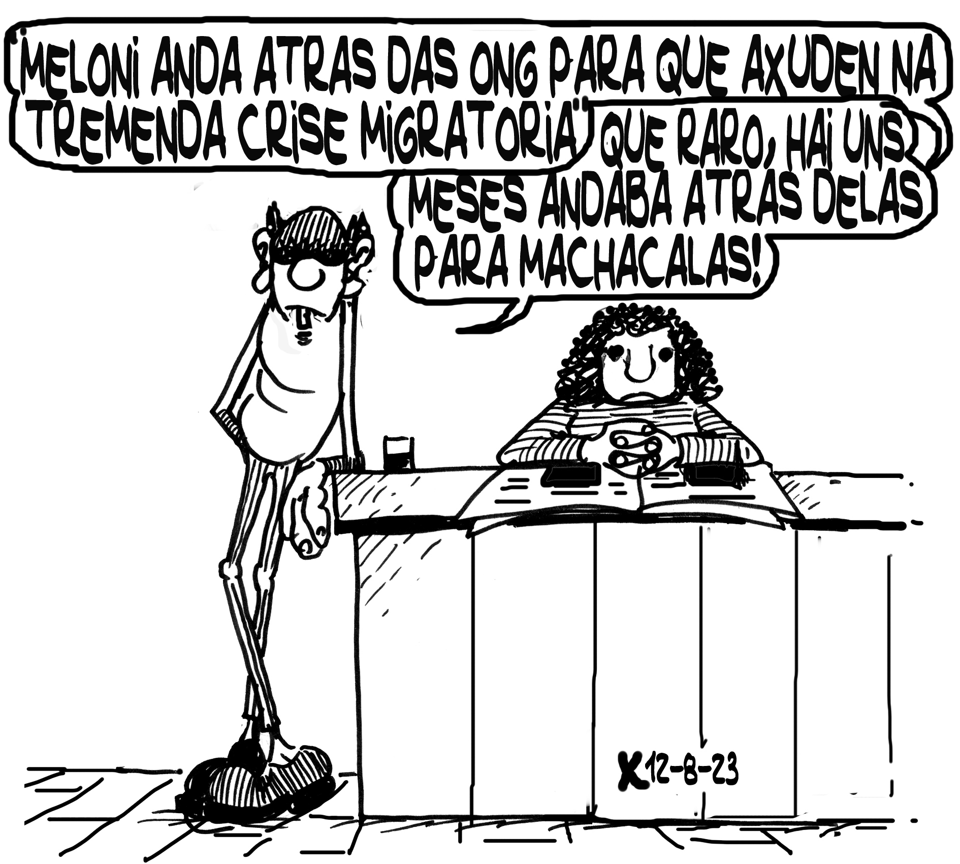 Viñeta de O Carrabouxo do 12 de agosto de 2023