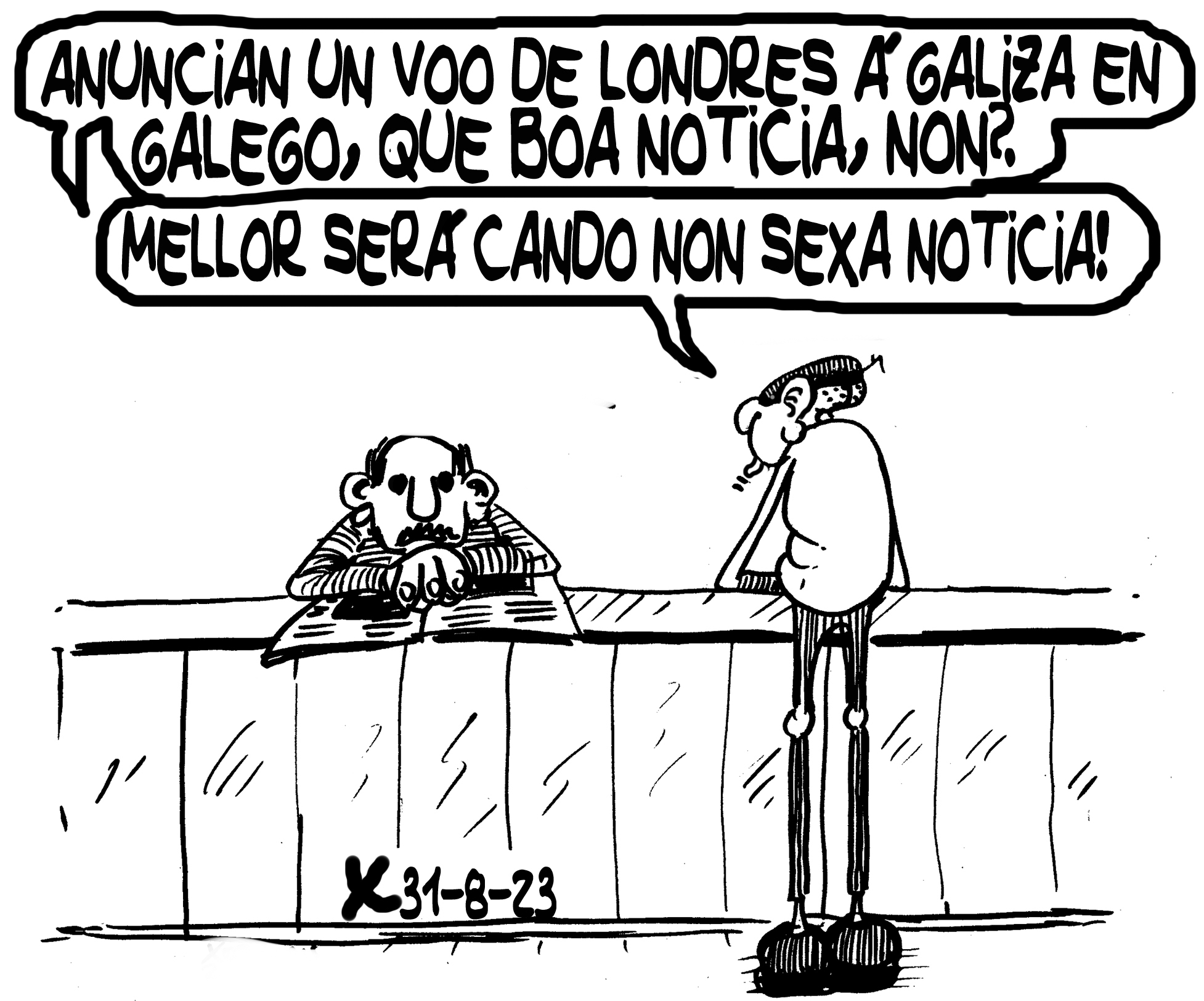 Viñeta de O Carrabouxo do 31 de agosto de 2023