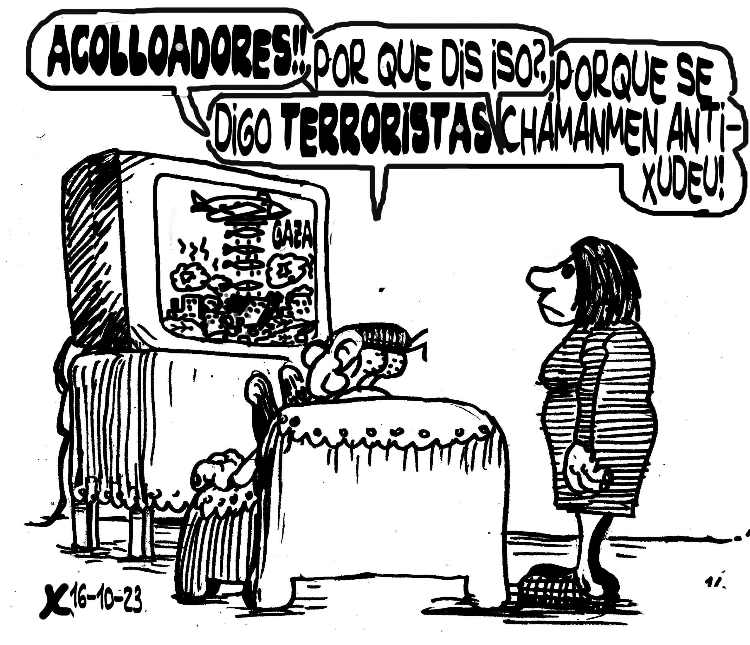 Viñeta de O Carrabouxo do 16 de outubro de 2023
