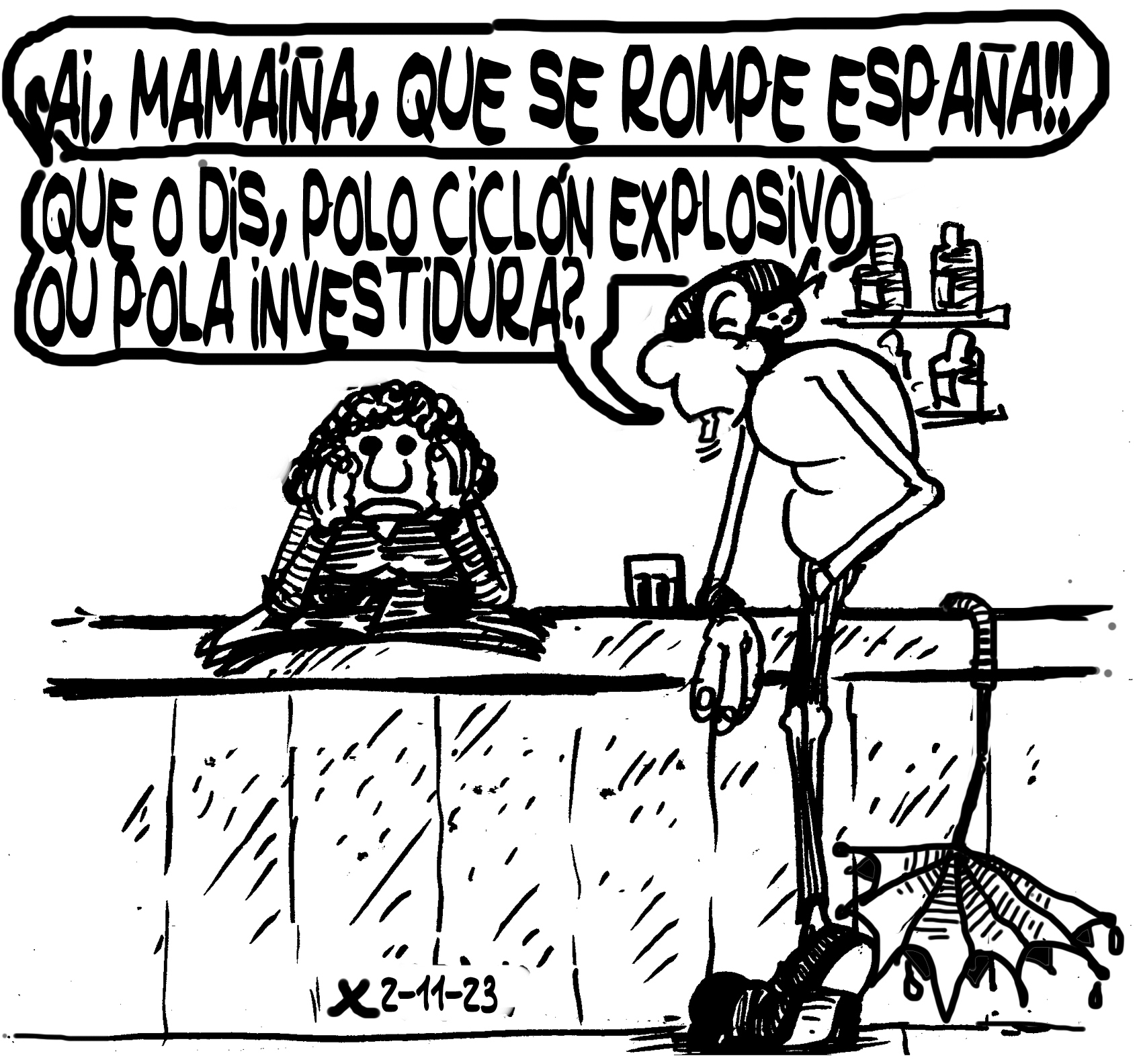 Viñeta de O Carrabouxo do 2 de novembro de 2023