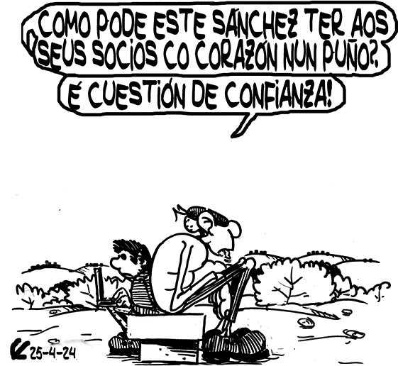 Viñeta de O Carrabouxo do 25 de abril de 2024