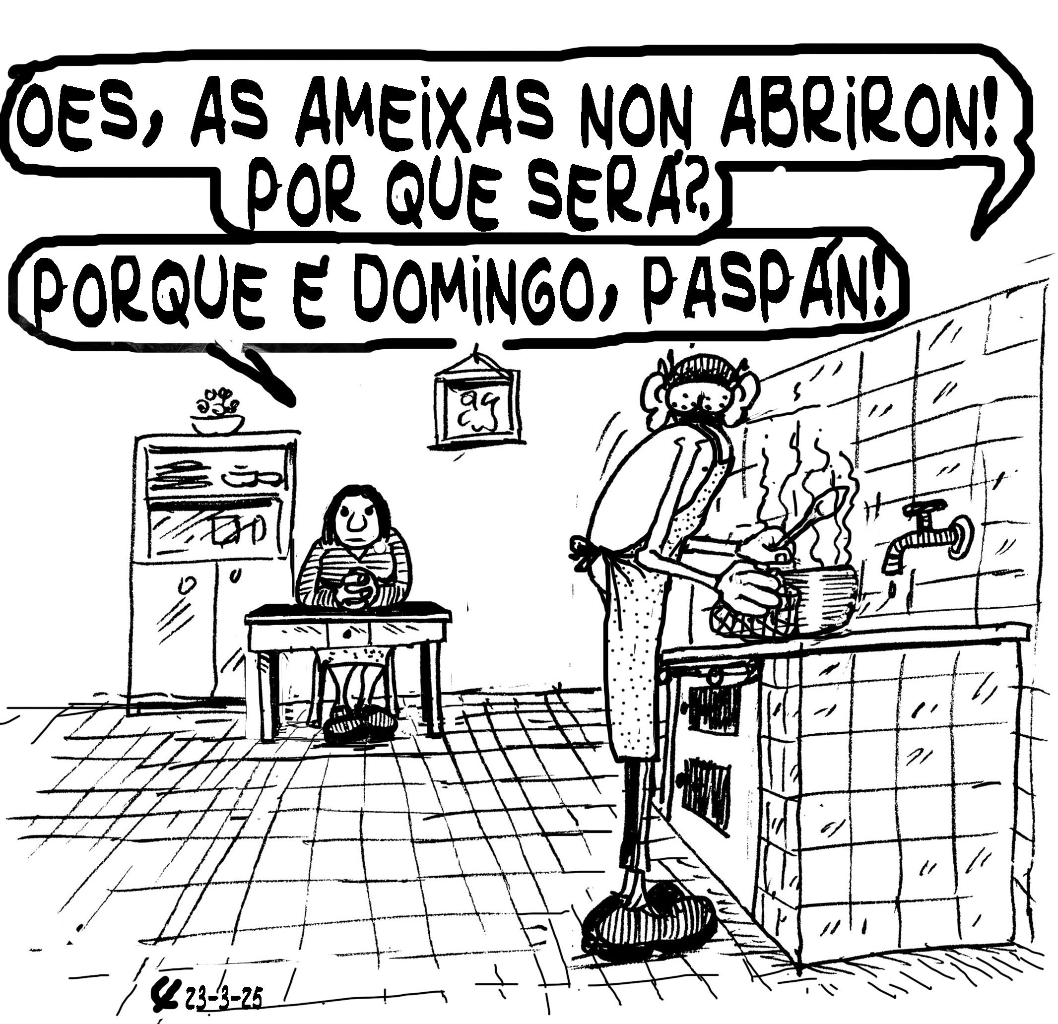 Viñeta de O Carrabouxo do 23 de marzo de 2025