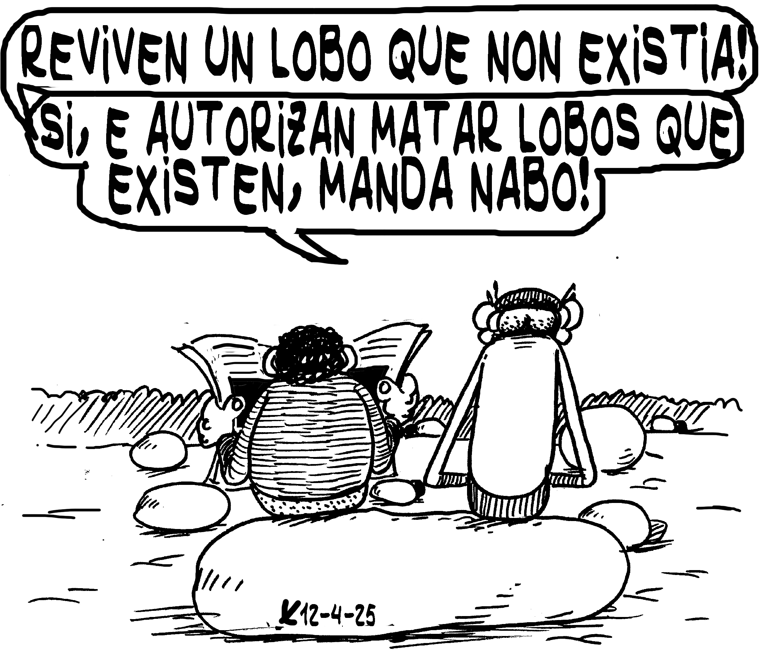 Viñeta de O Carrabouxo do 12 de abril de 2025