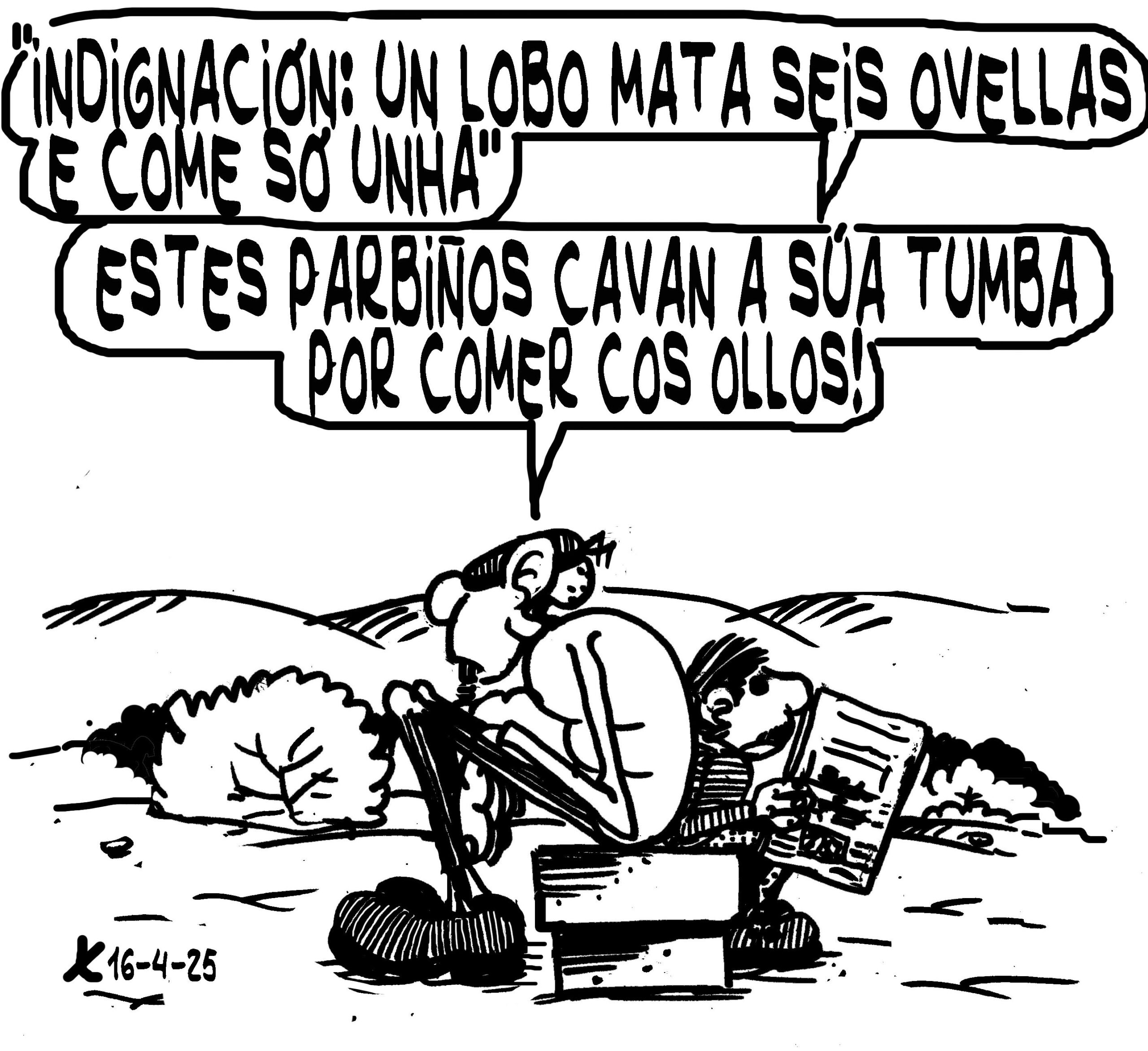 Viñeta de O Carrabouxo do 16 de abril de 2025
