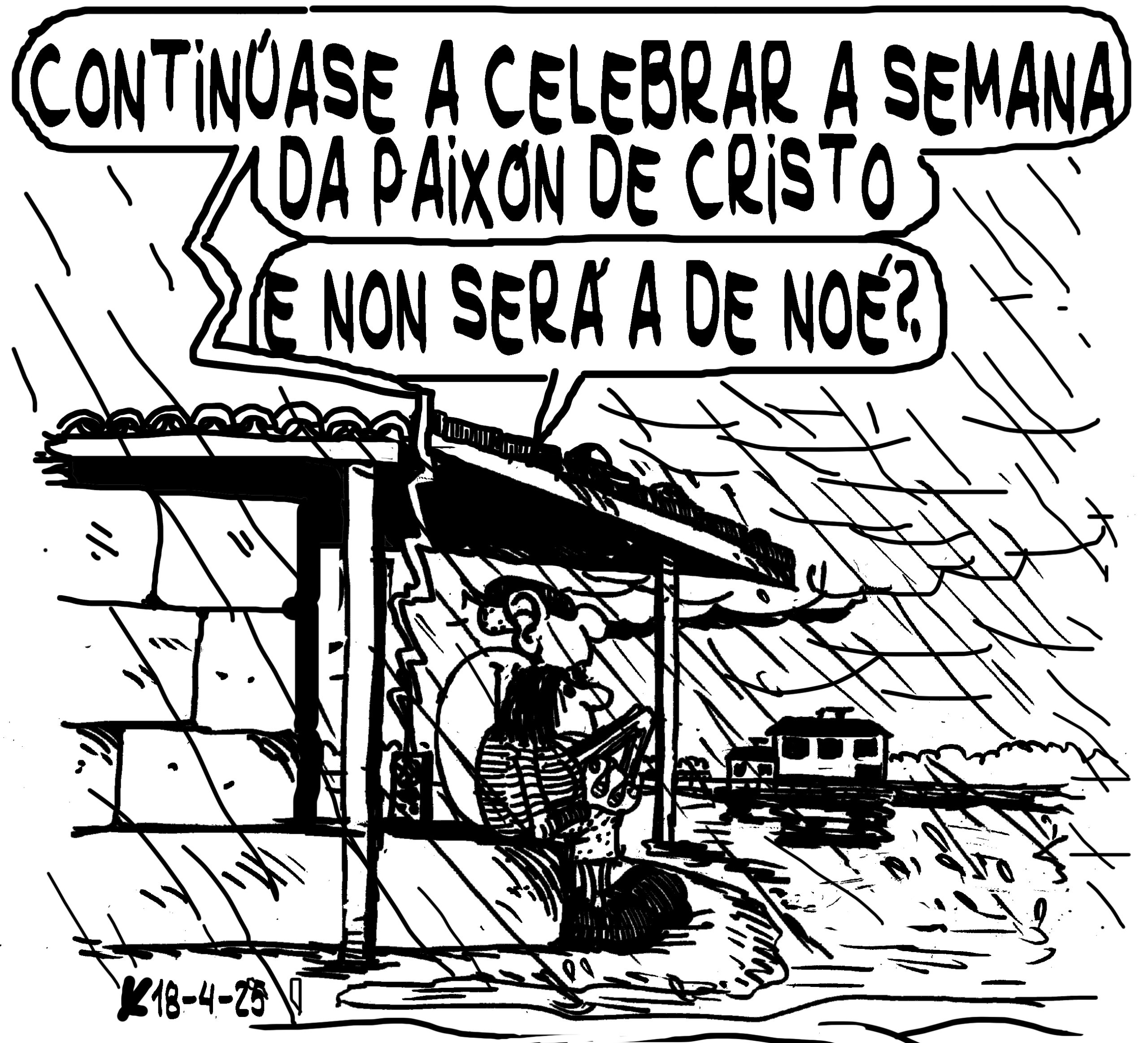 Viñeta de O Carrabouxo do 18 de abril de 2025