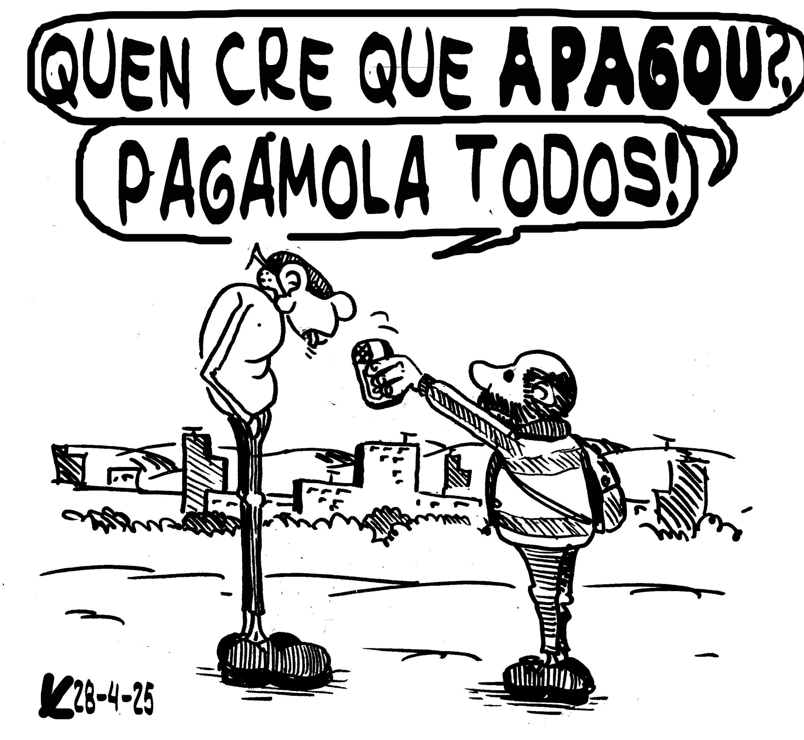 Viñeta de O Carrabouxo do 28 de abril de 2025