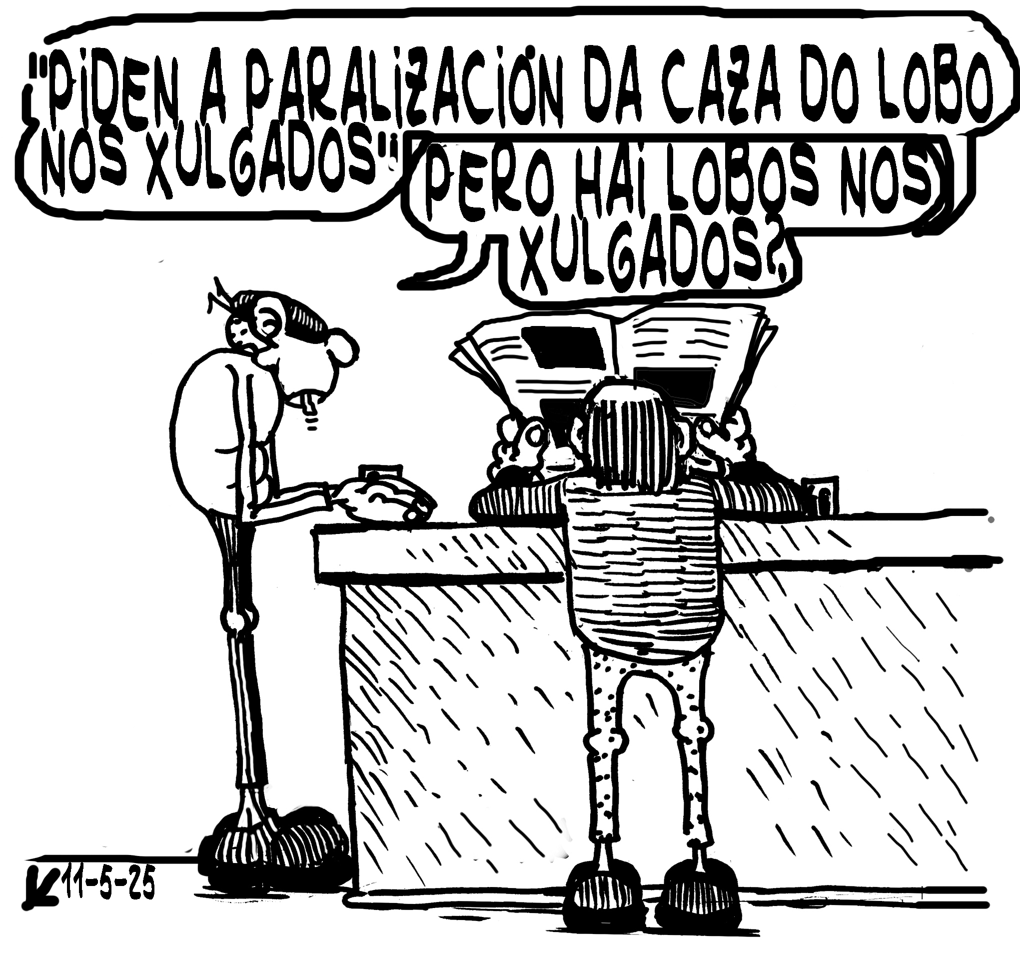 Viñeta de O Carrabouxo do 11 de maio de 2025
