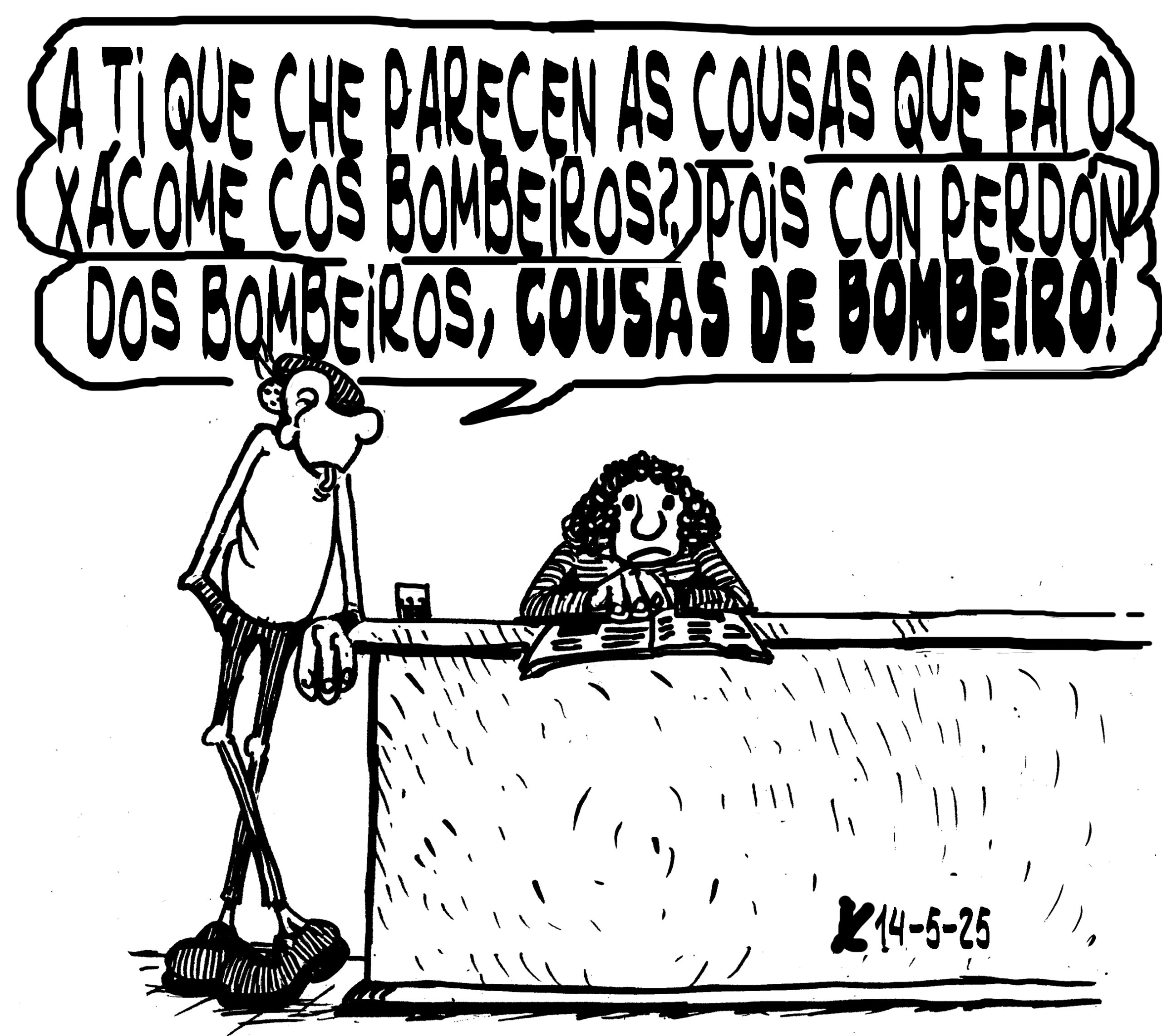 Viñeta de O Carrabouxo do 14 de maio de 2025