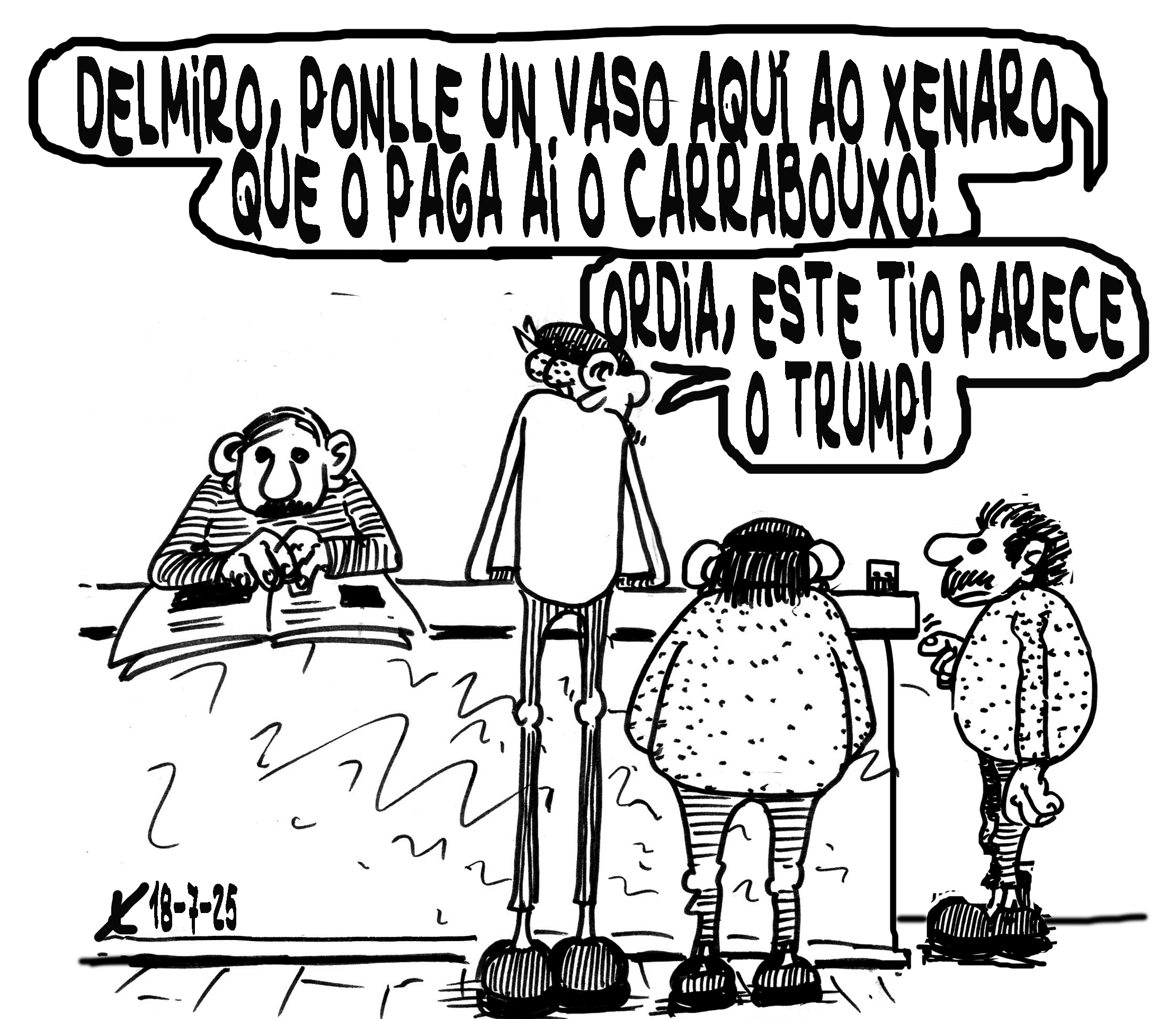 Viñeta de O Carrabouxo do 18 de xullo de 2025