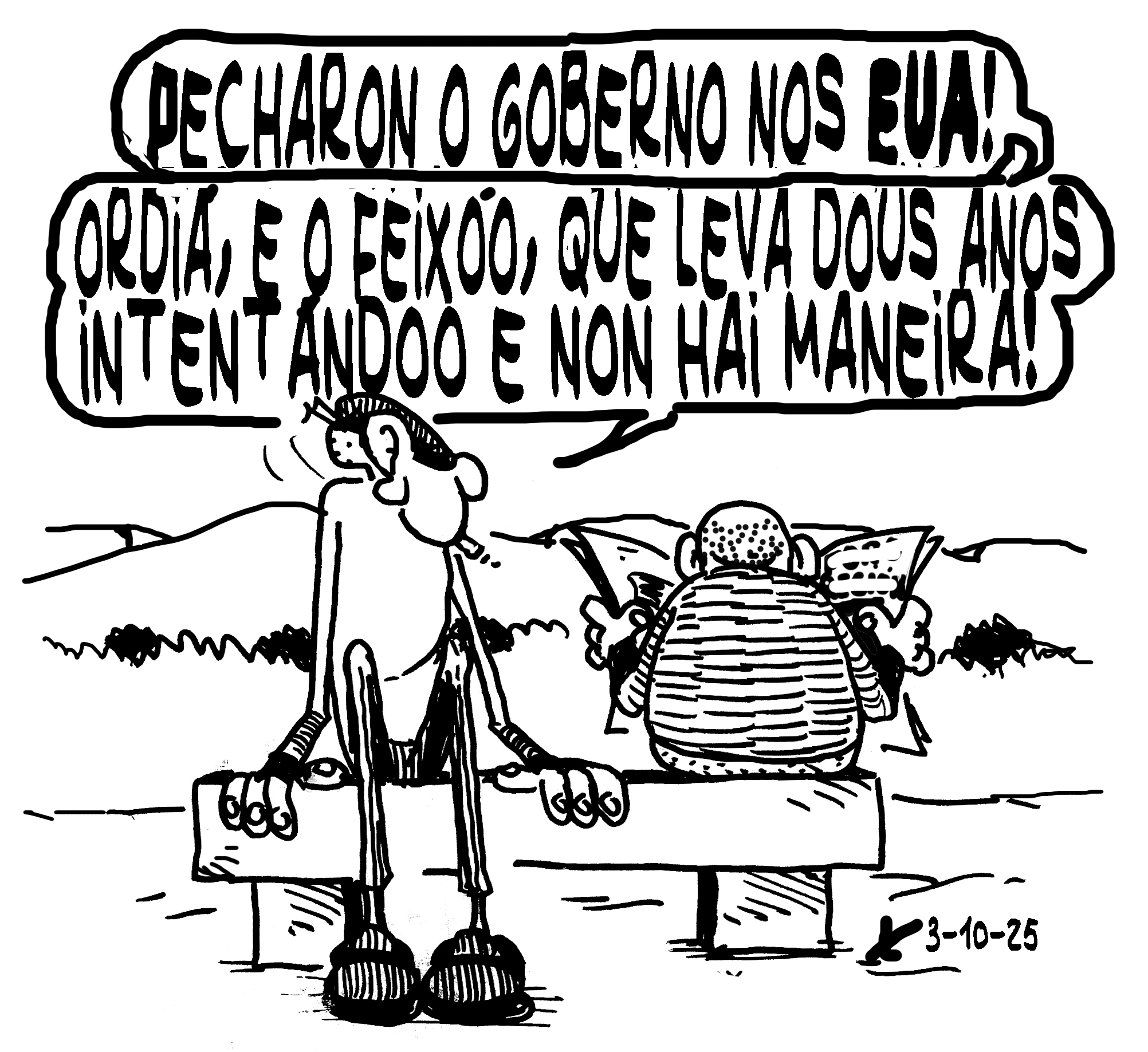 Viñeta de O Carrabouxo do 3 de outubro de 2025