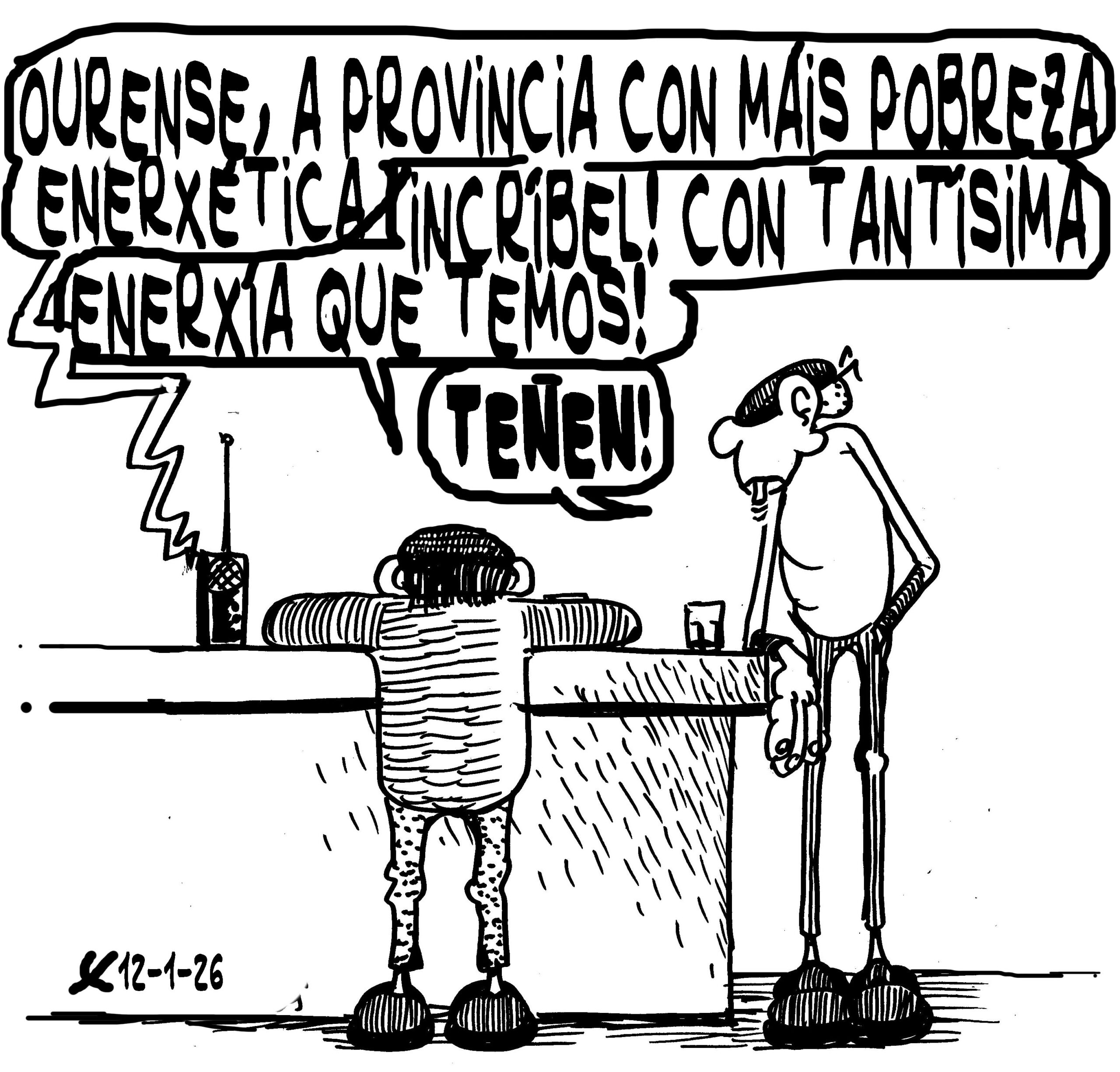 Viñeta de O Carrabouxo do 12 de xaneiro de 2026