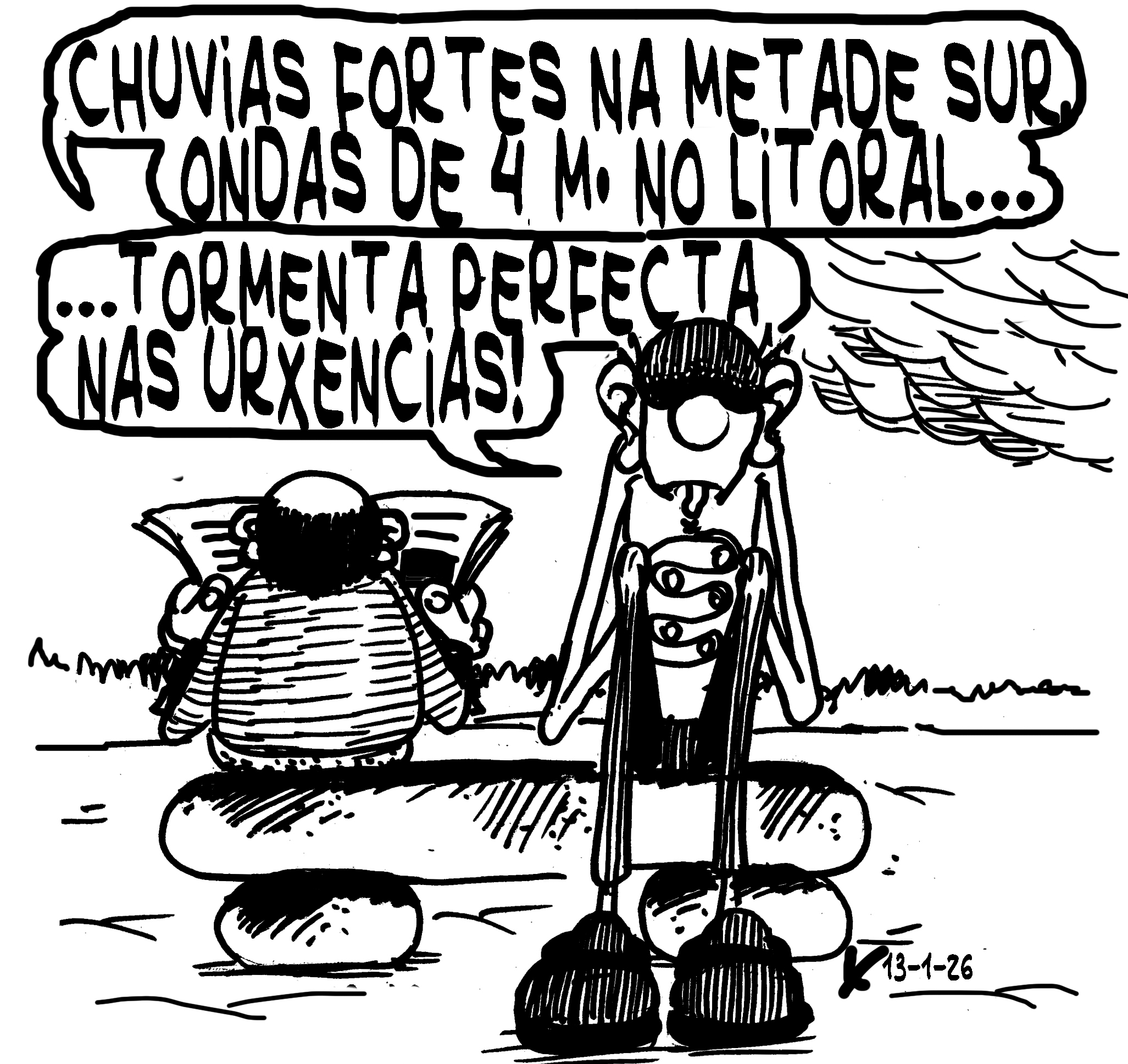 Viñeta de O Carrabouxo do 13 de xaneiro de 2026