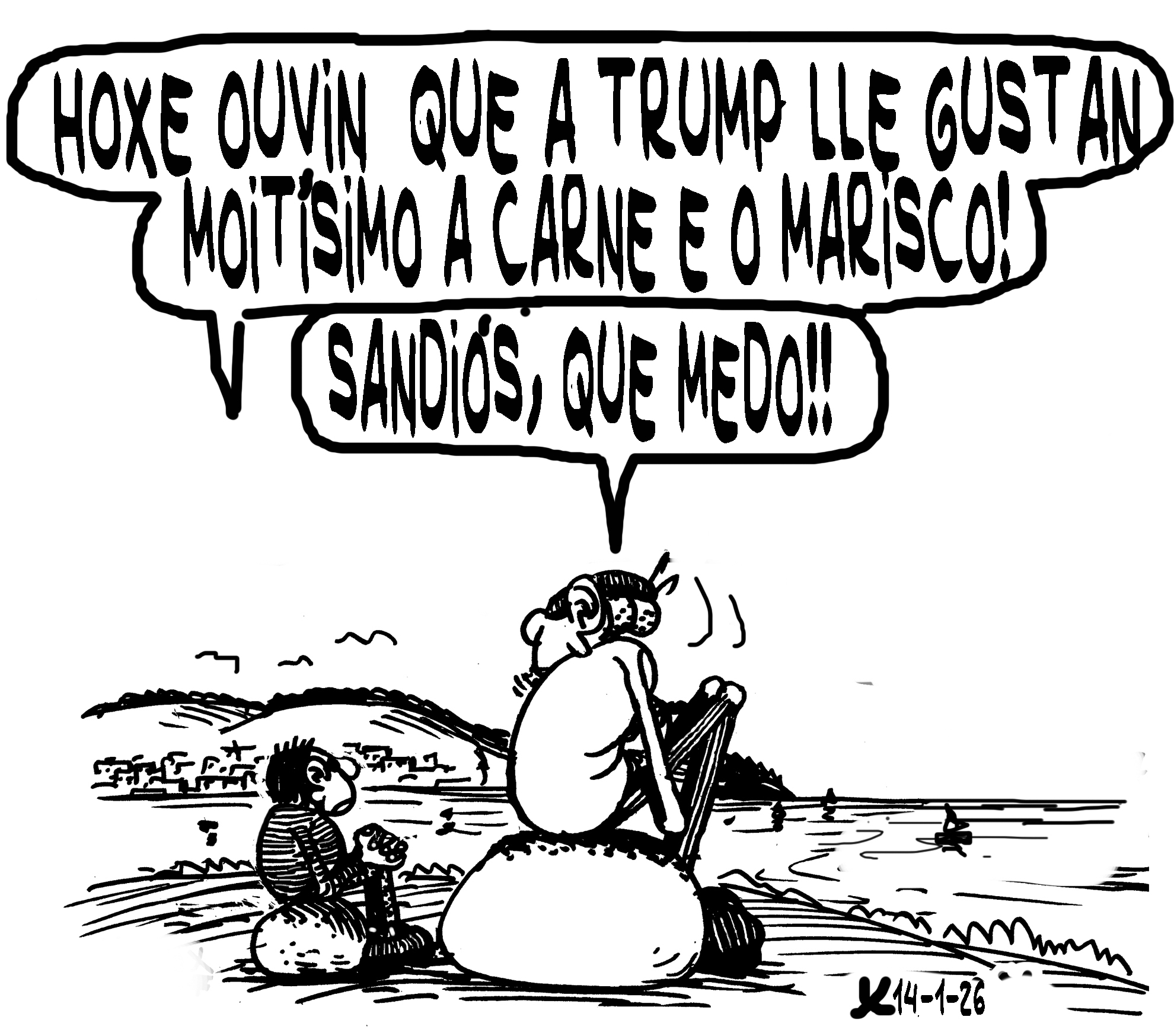 Viñeta de O Carrabouxo do 14 de xaneiro de 2026