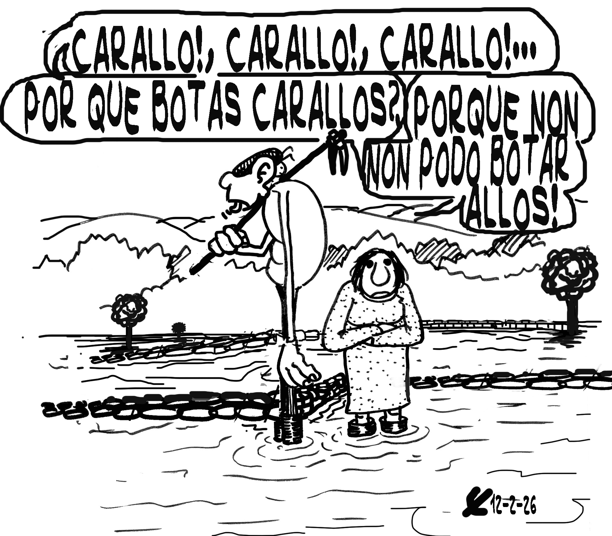 Viñeta de O Carrabouxo do 12 de febreiro de 2026