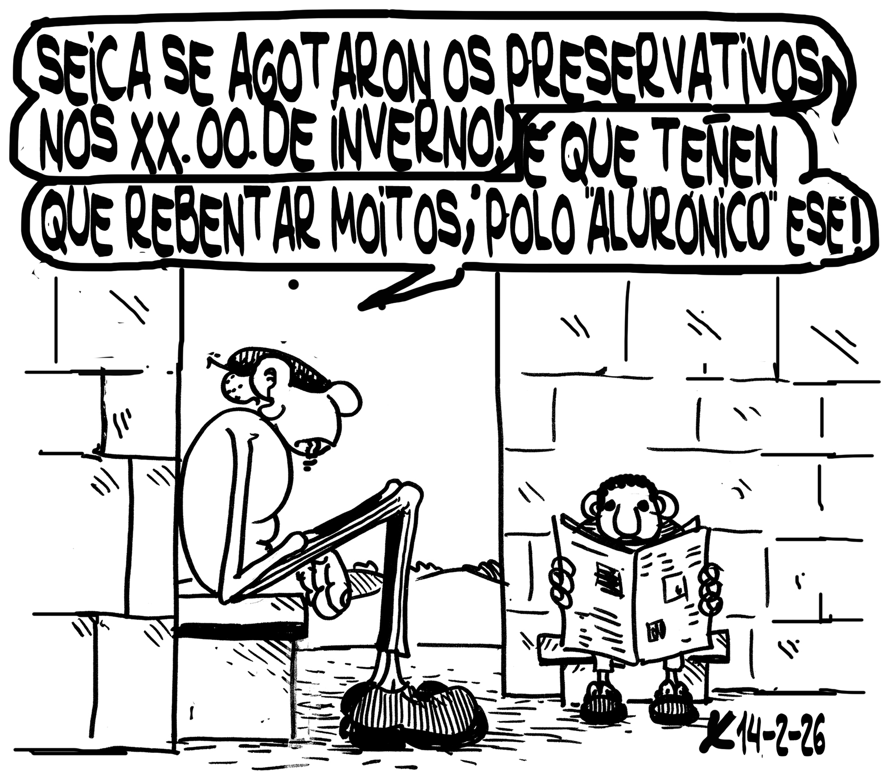 Viñeta de O Carrabouxo do 14 de febreiro de 2026