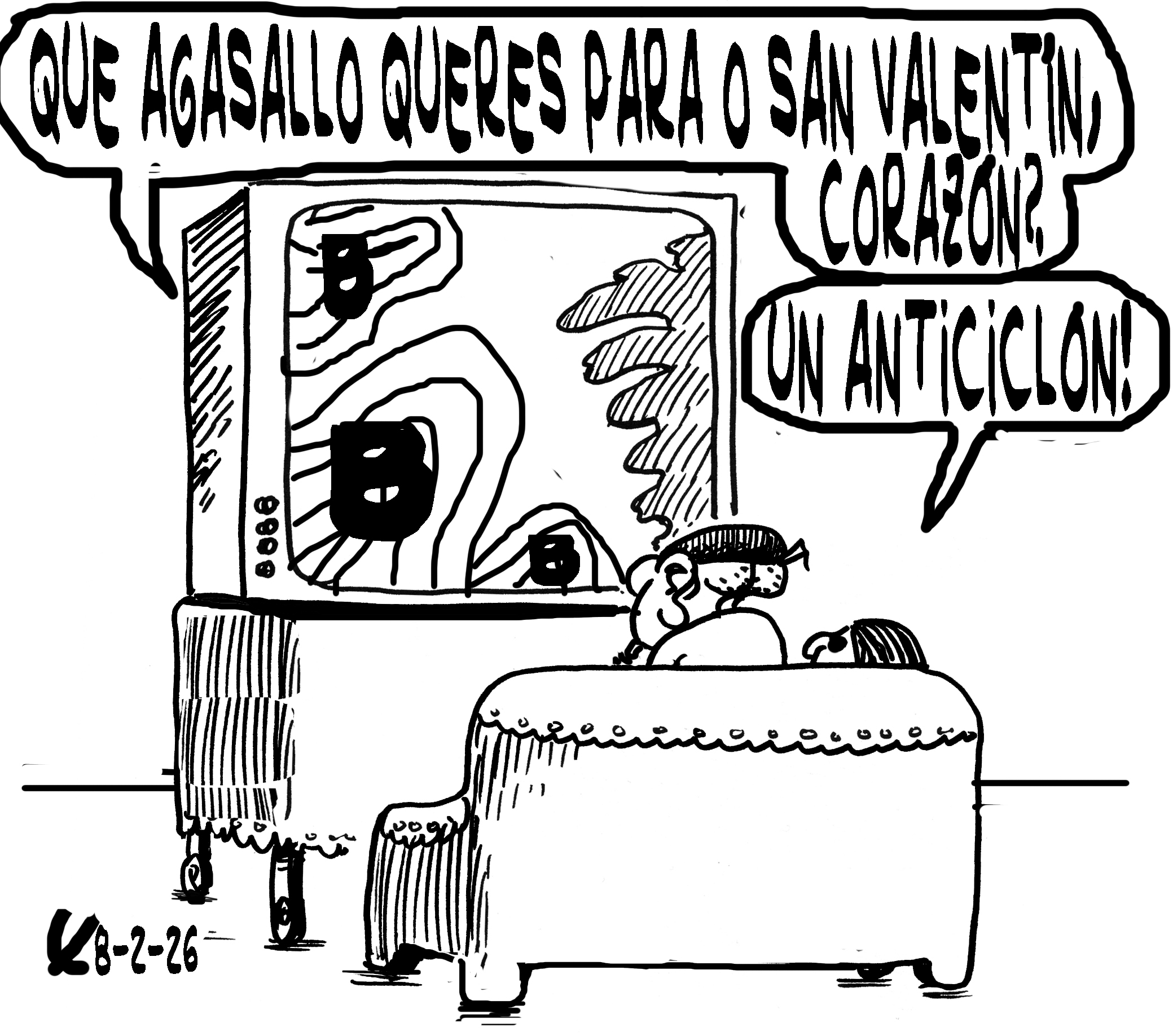 Viñeta de O Carrabouxo do 8 de febreiro de 2026