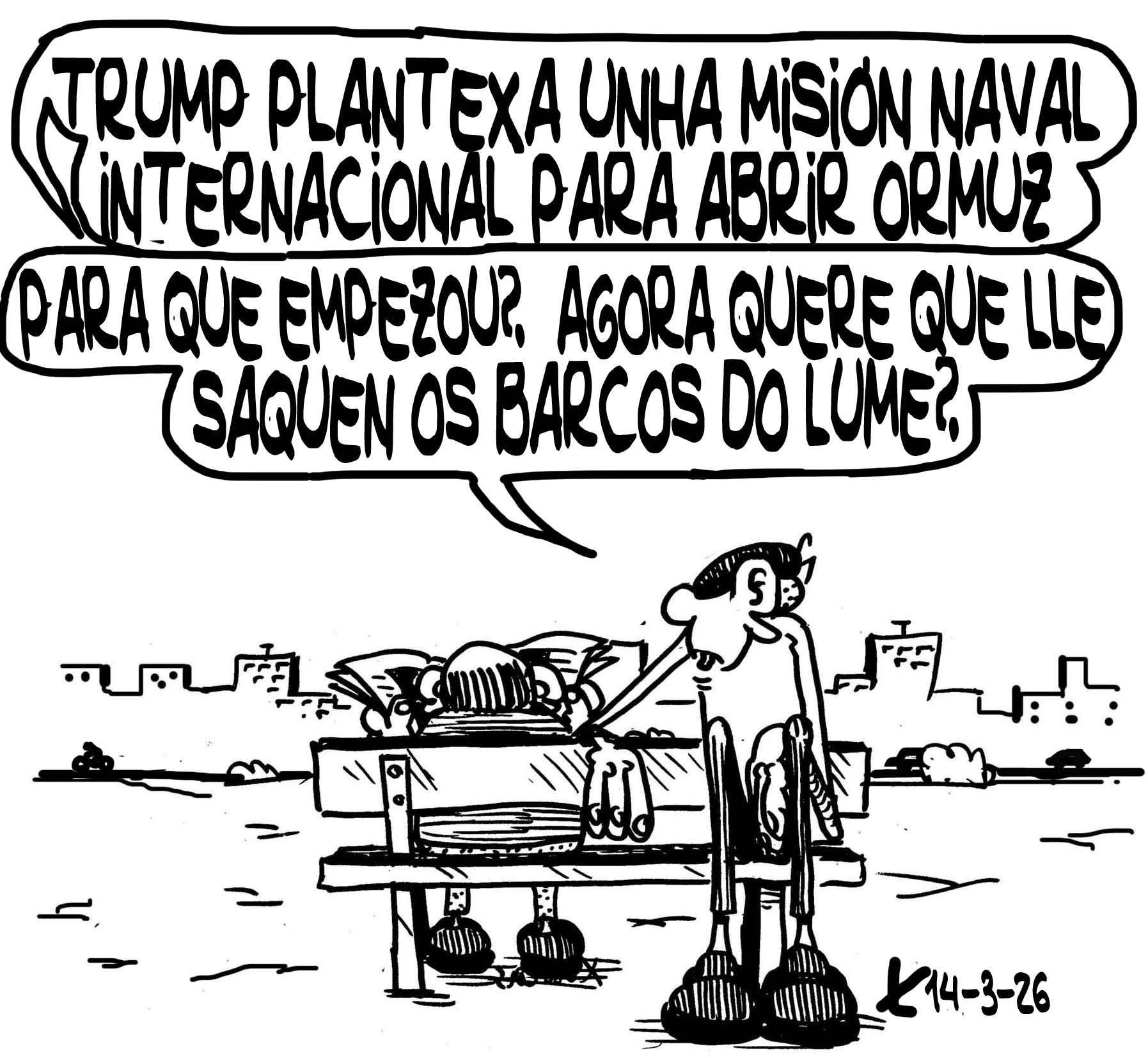 Viñeta de O Carrabouxo do 14 de marzo de 2026
