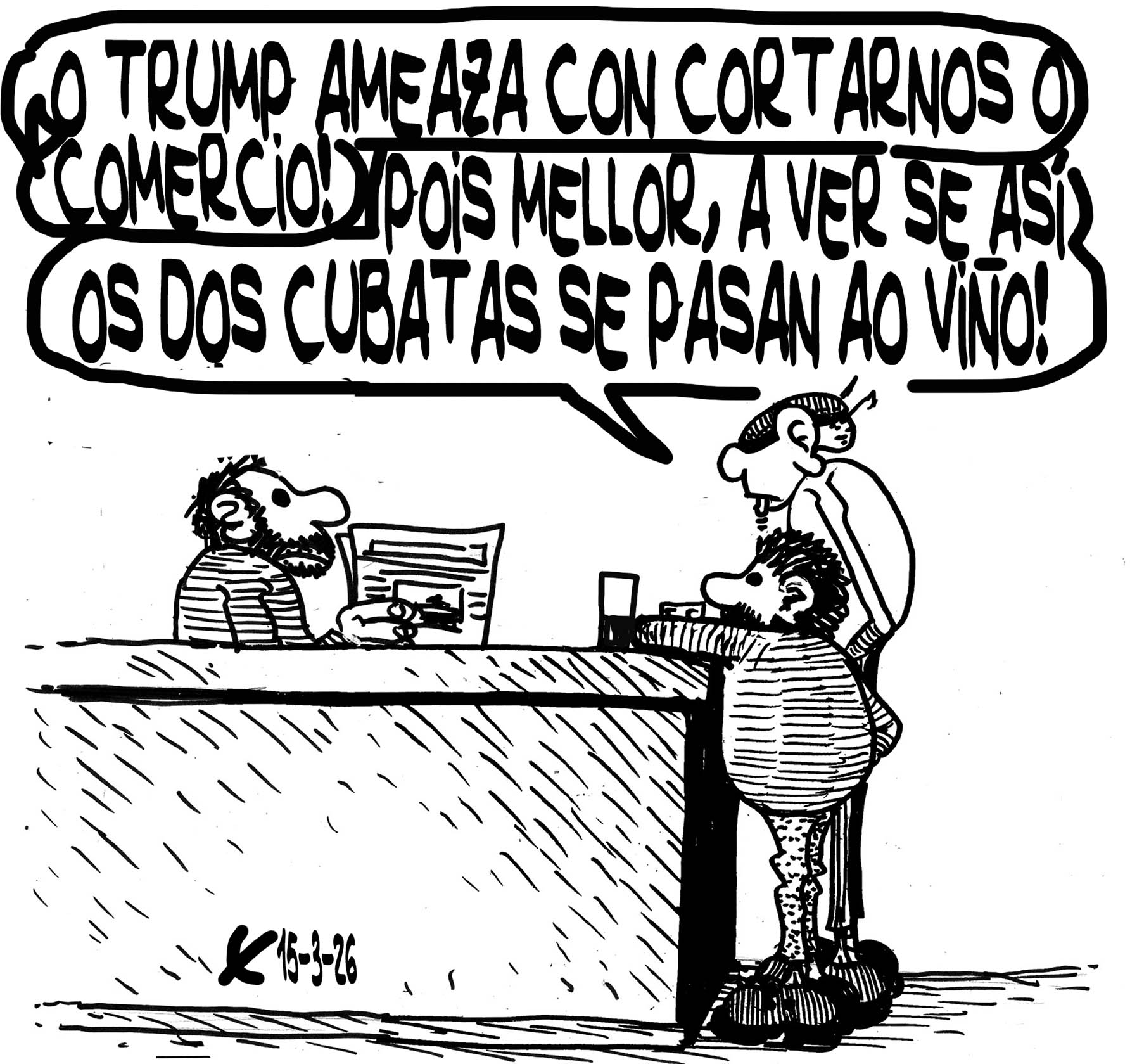 Viñeta de O Carrabouxo do 15 de marzo de 2026