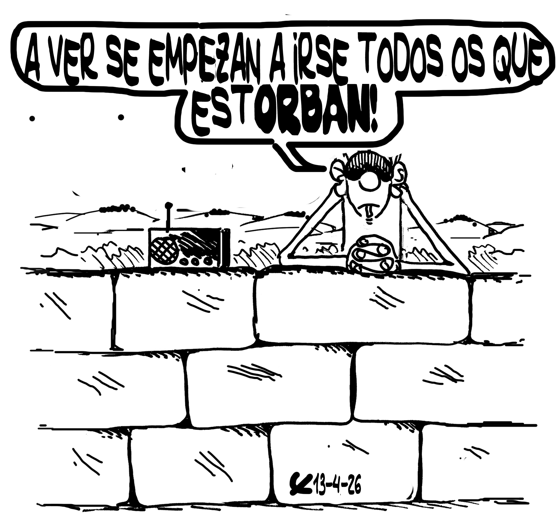 Viñeta de O Carrabouxo do 13 de abril de 2026