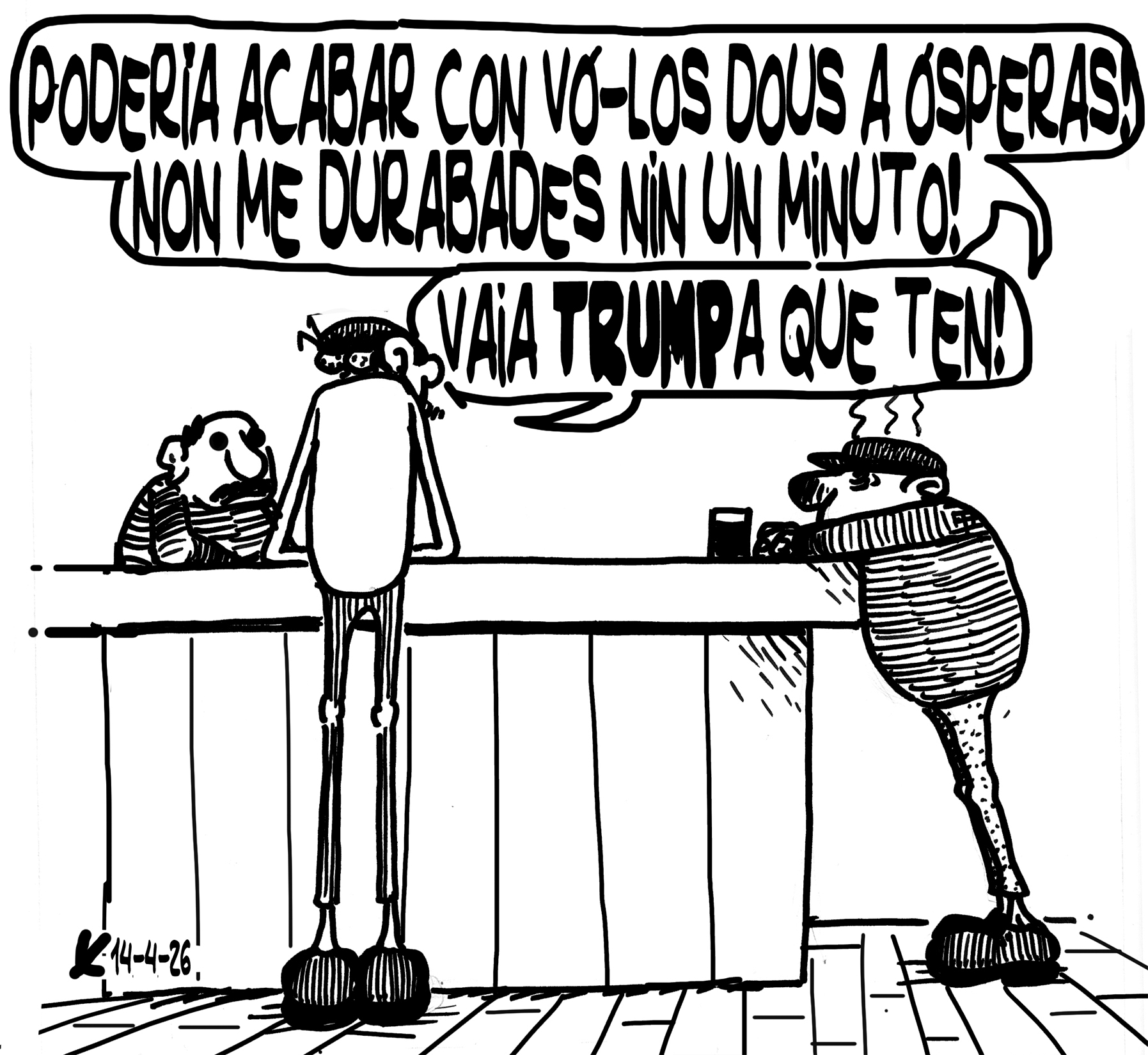 Viñeta de O Carrabouxo do 16 de abril de 2026