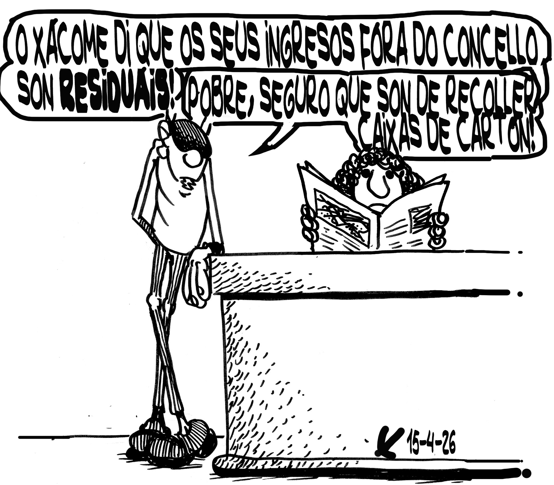 Viñeta de O Carrabouxo do 15 de abril de 2026