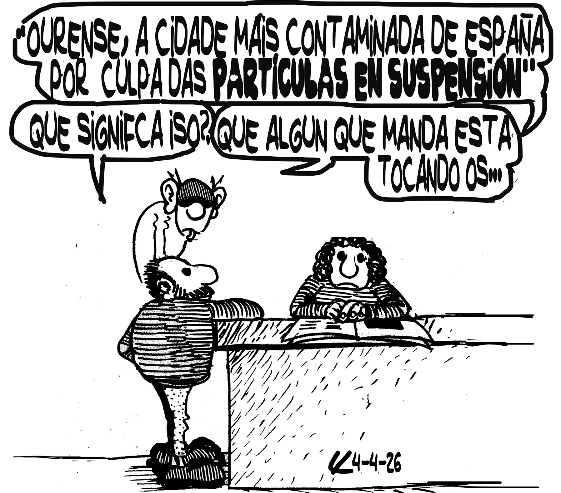 Viñeta de O Carrabouxo do 4 de abril de 2026