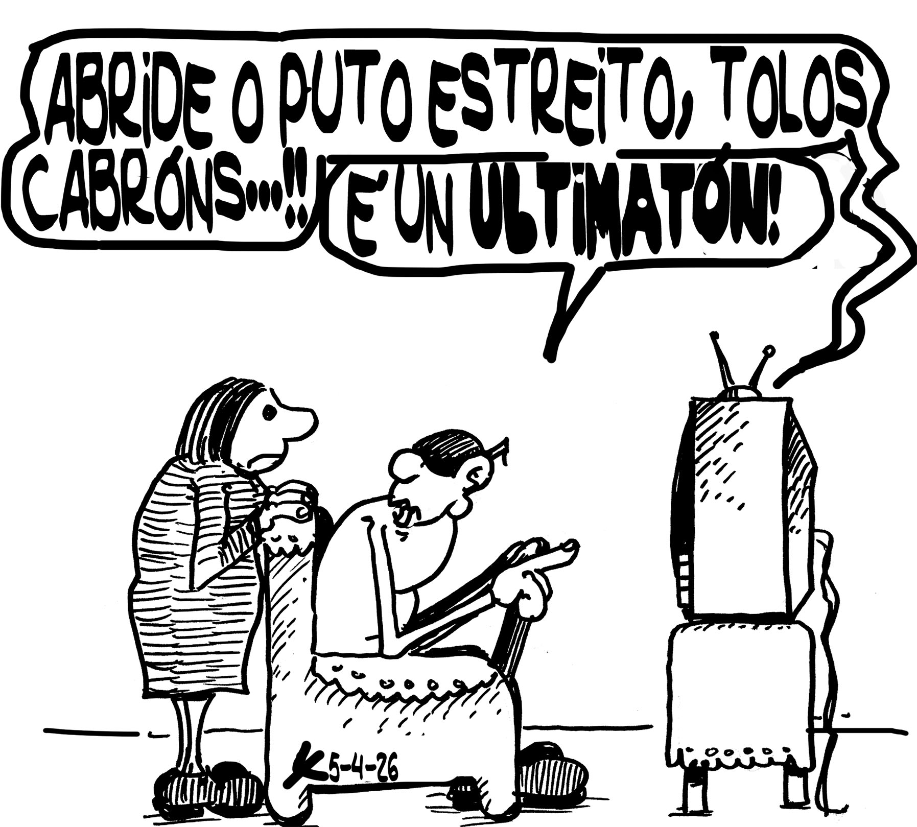 Viñeta de O Carrabouxo do 5 de abril de 2026