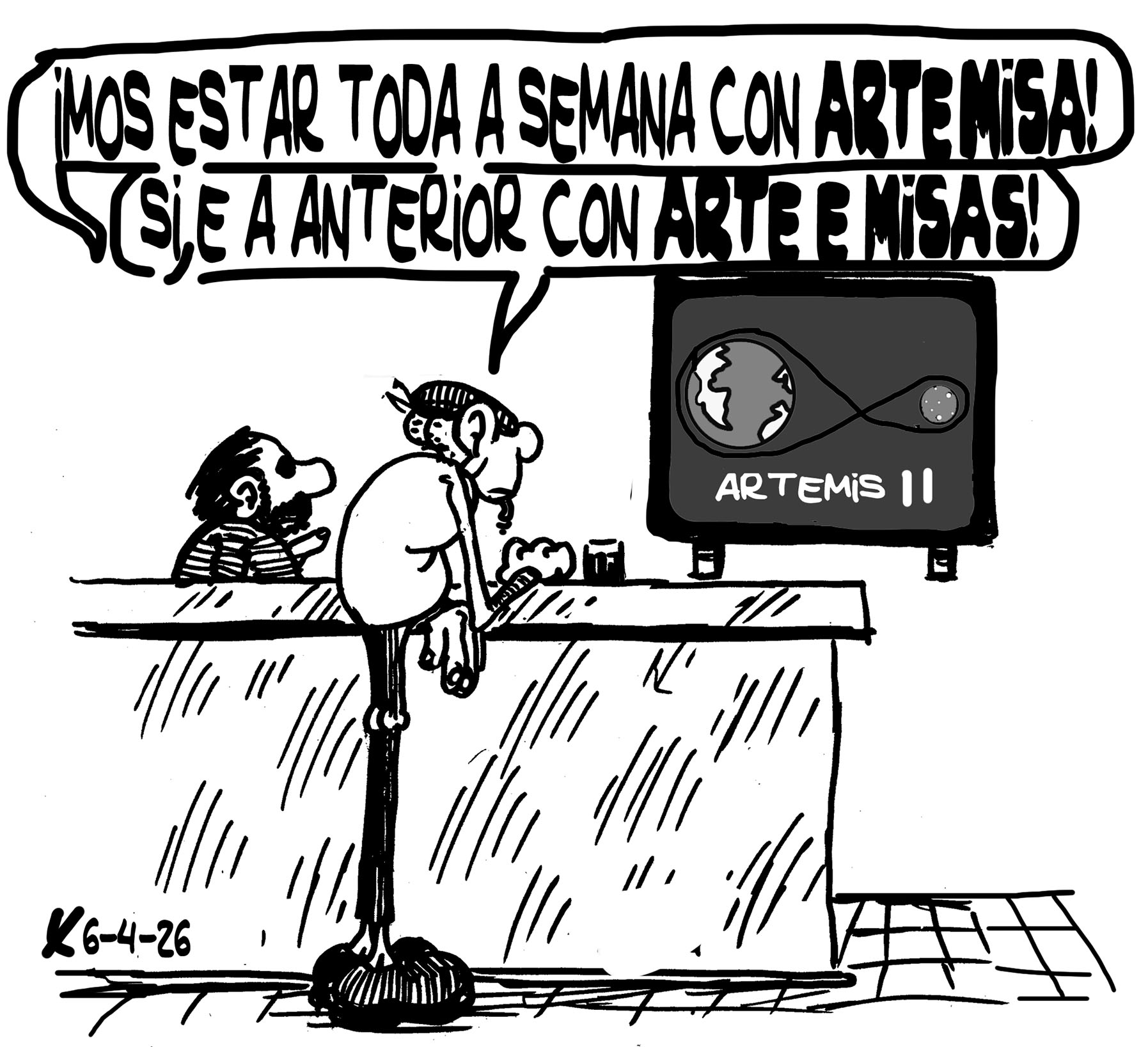 Viñeta de O Carrabouxo do 6 de abril de 2026