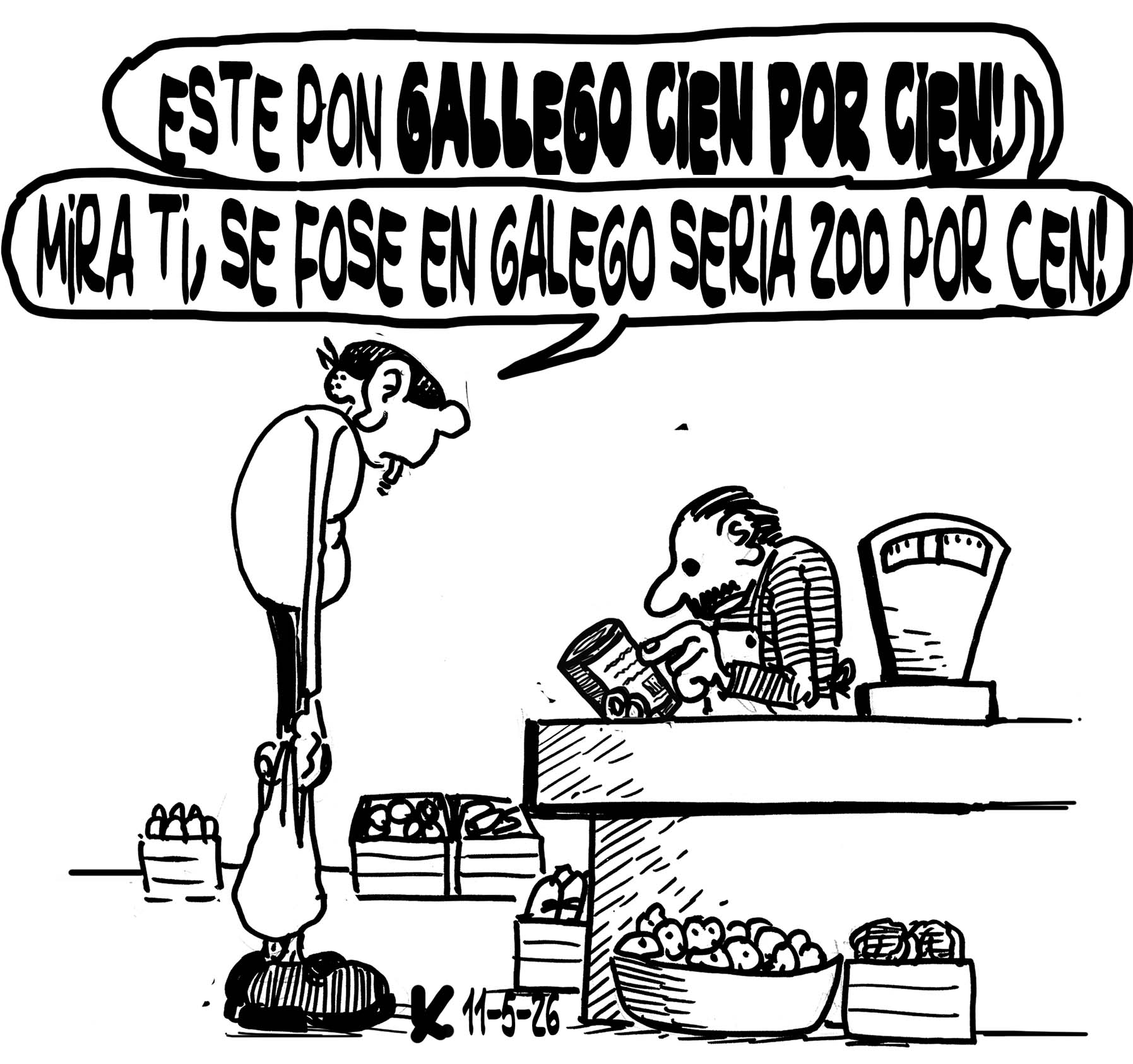 Viñeta de O Carrabouxo do 11 de maio de 2026
